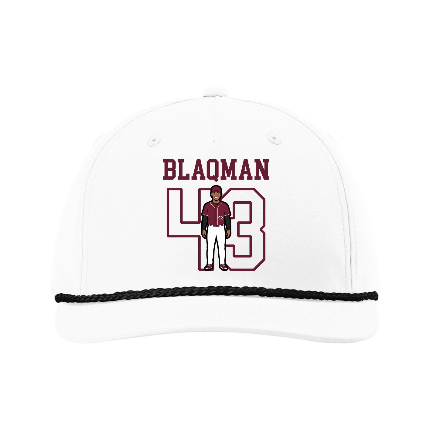 Five-Panel Classic Rope Cap — Shirsey in White