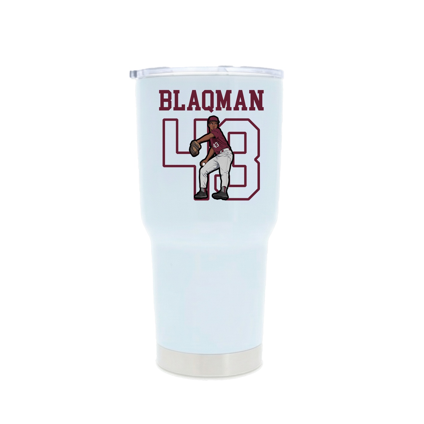 30oz Stainless Steel Tumbler — Shirsey in White