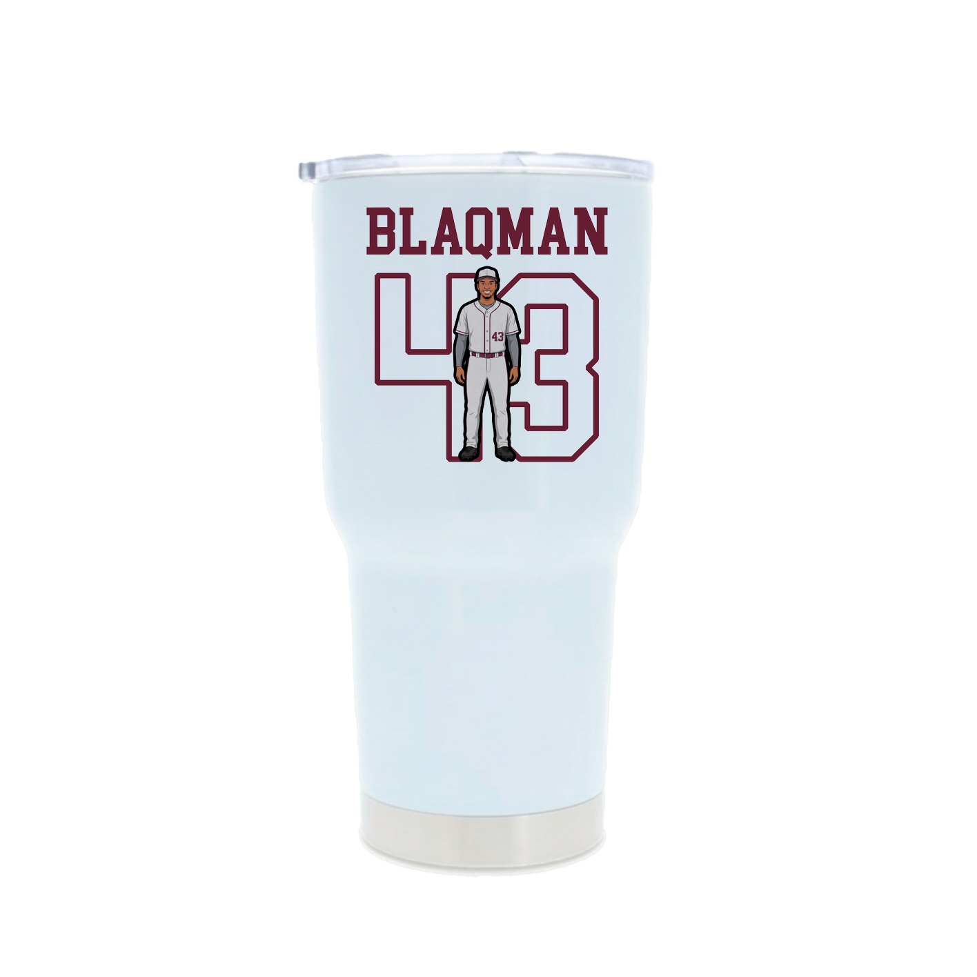 30oz Stainless Steel Tumbler — Shirsey in White