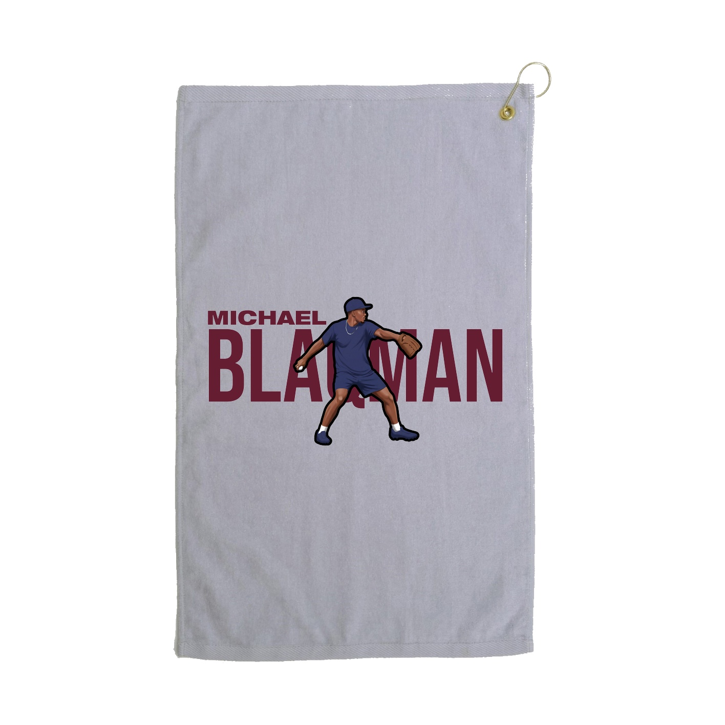 Golf Towel — Player Name in Grey