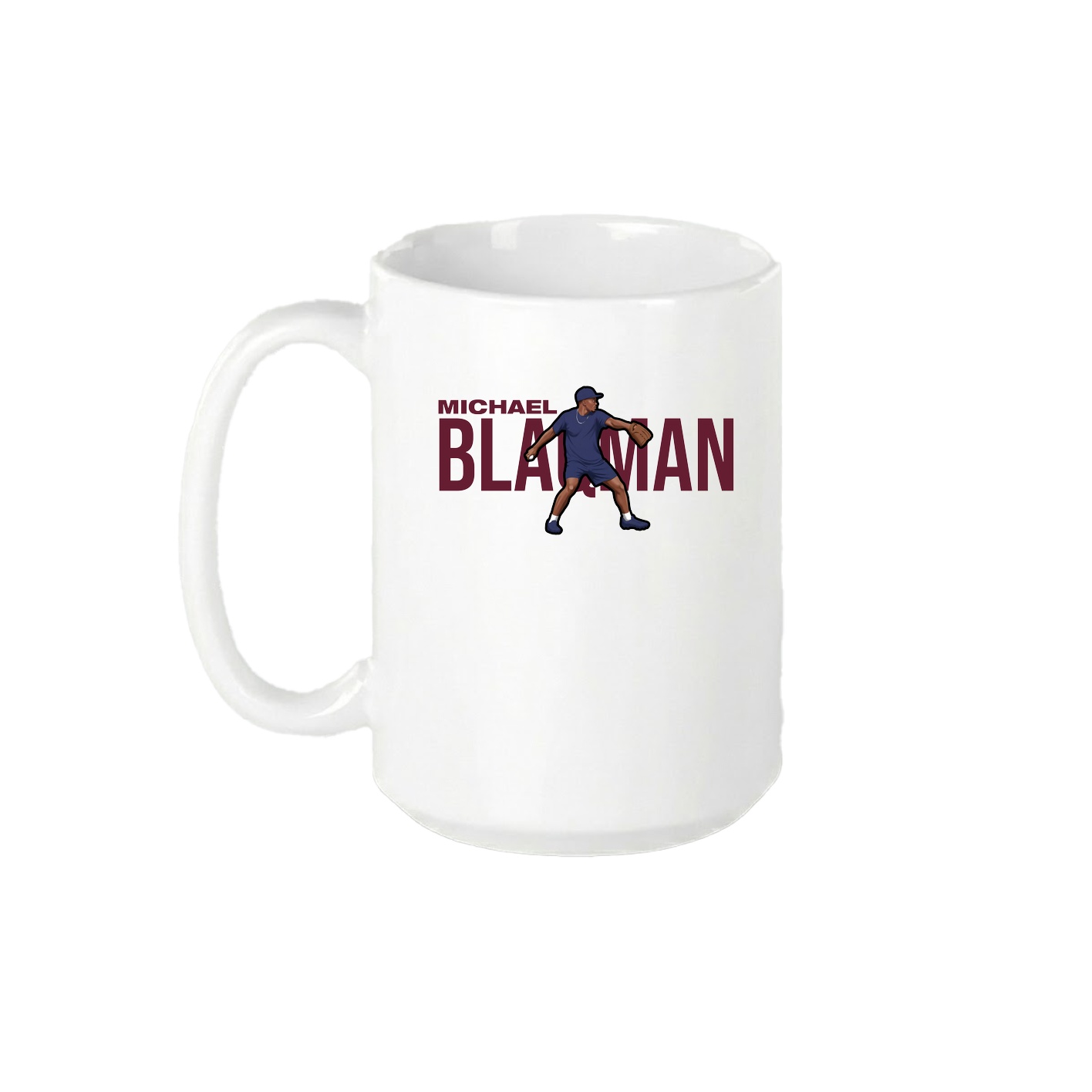15oz Coffee Mug — Player Name in White