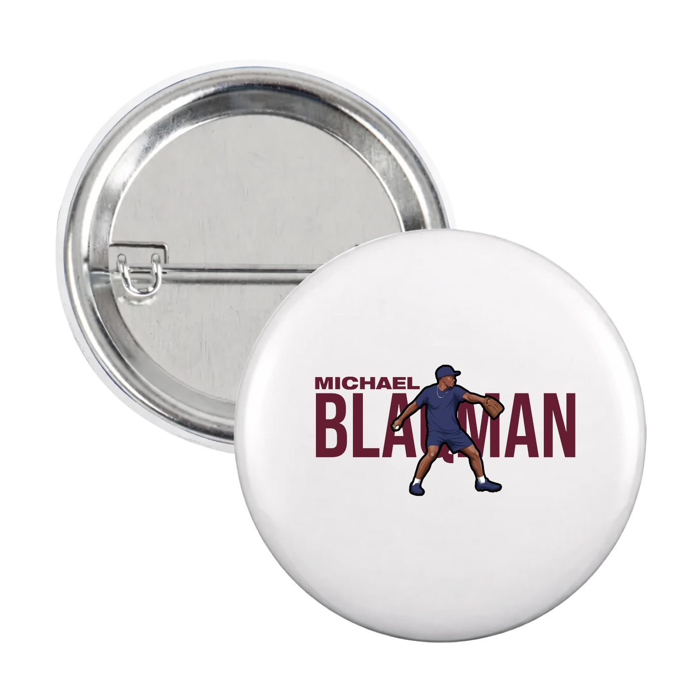 Game Day Button — Player Name in White