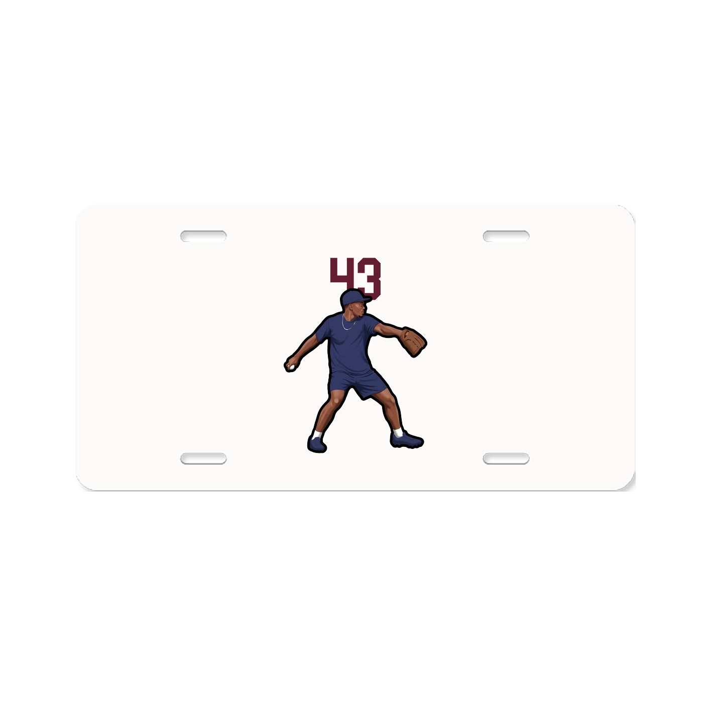 License Plate — Number Top in Classic