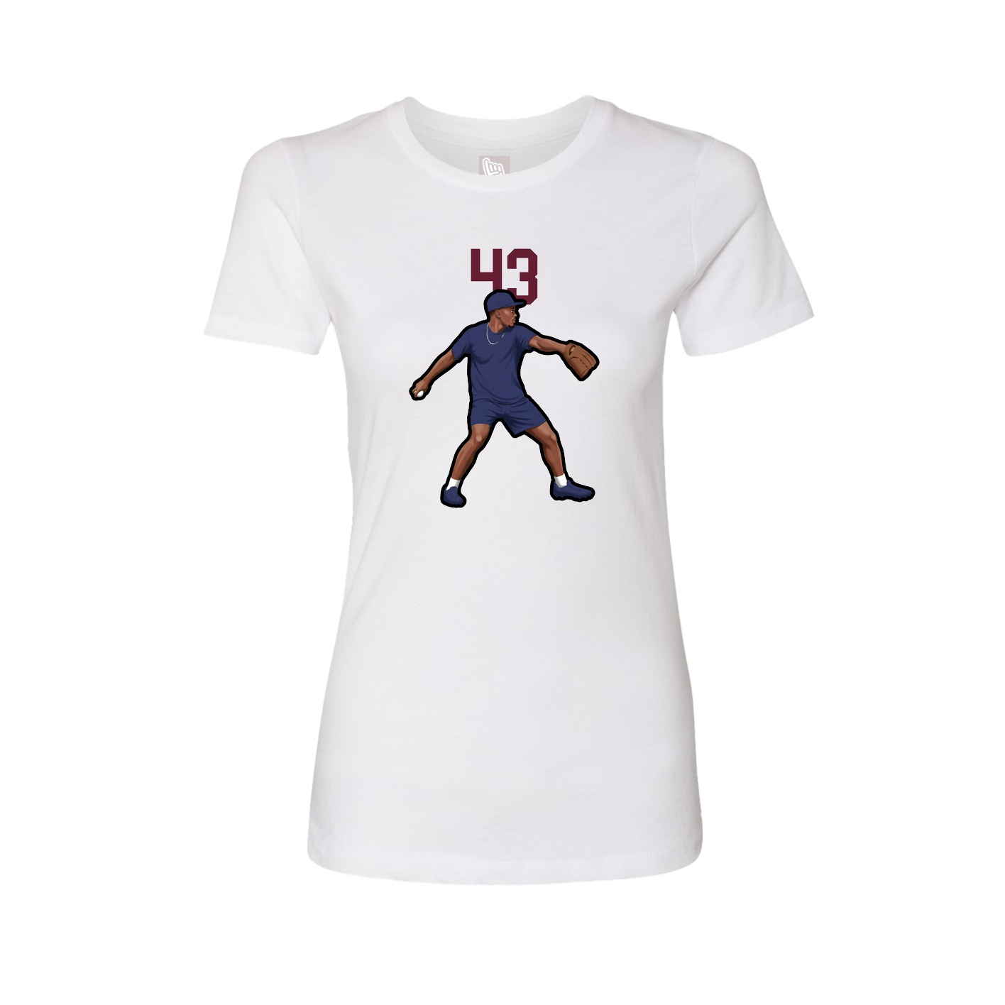 Womens Tee — Number Top in White