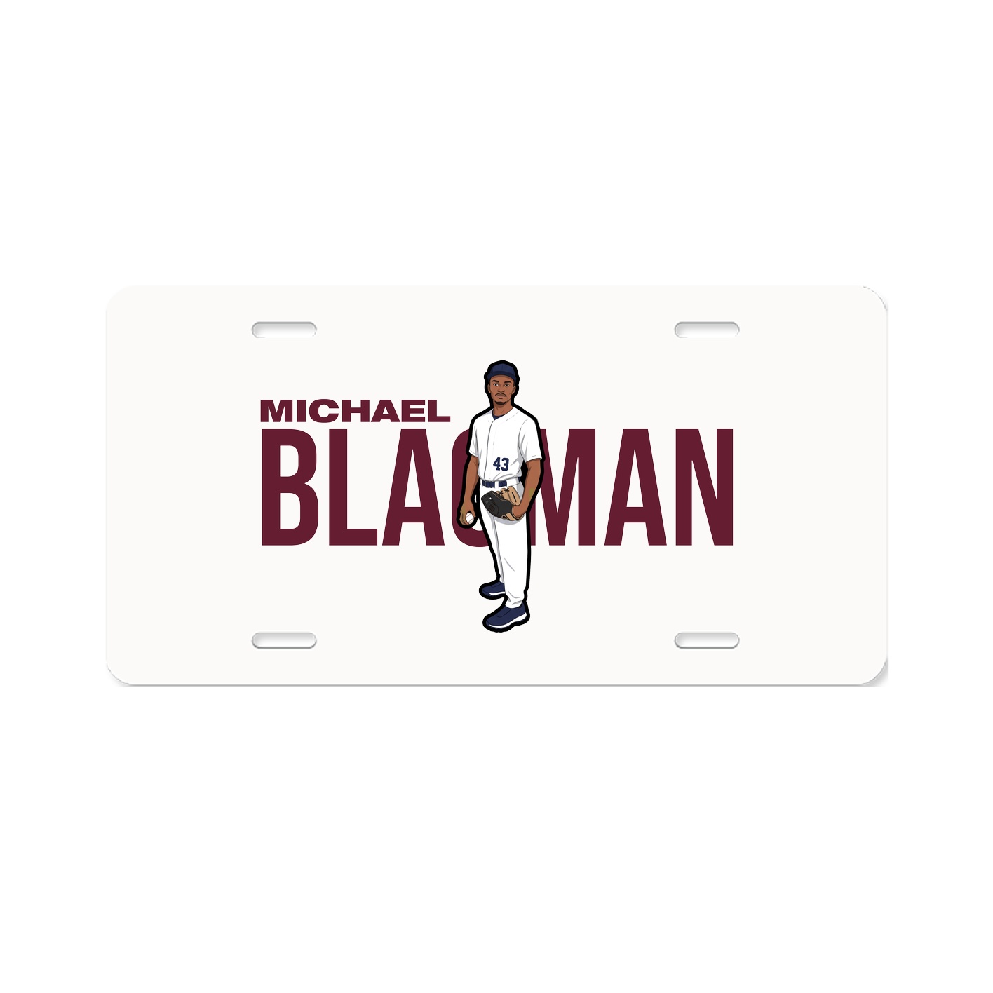 License Plate — Player Name in Classic