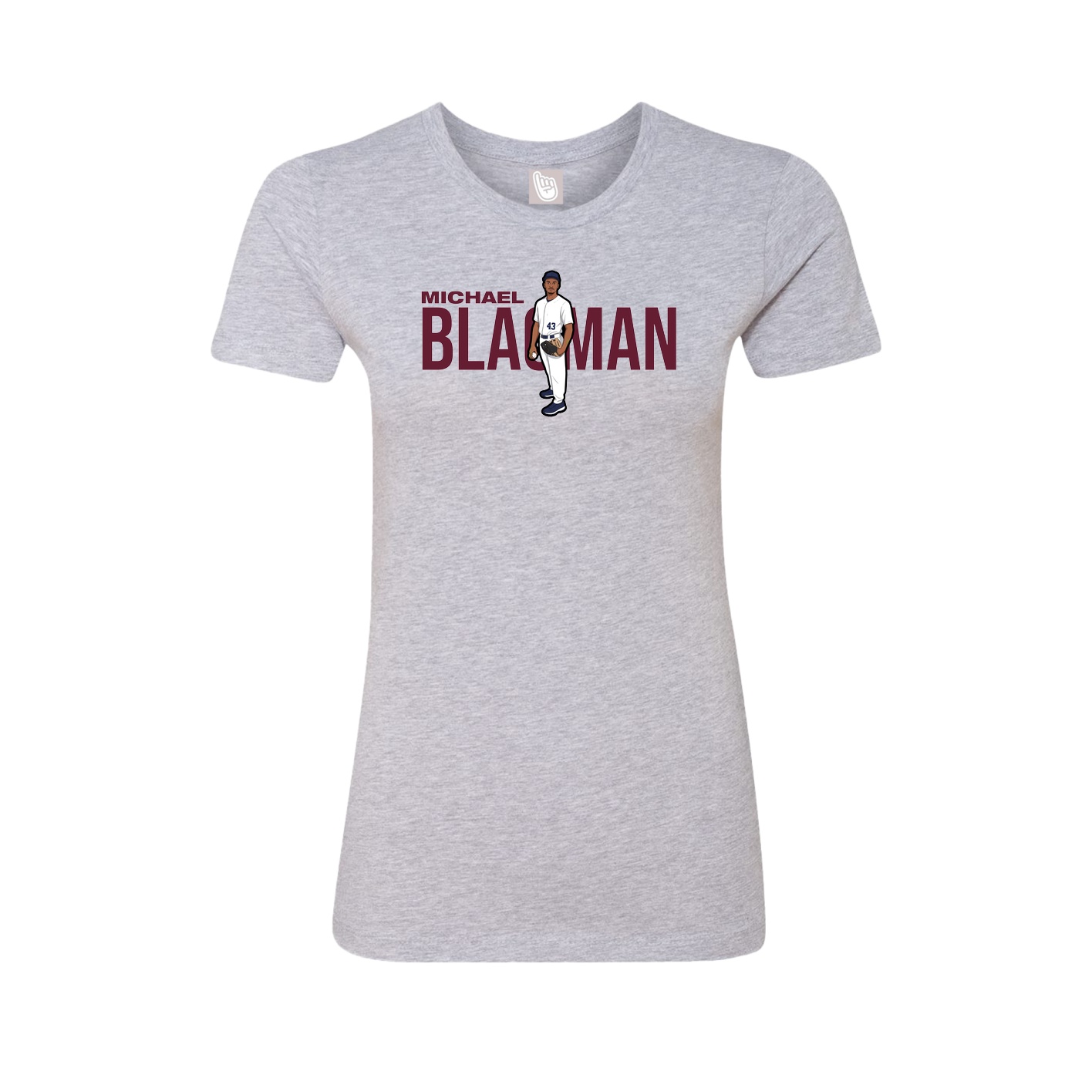 Womens Tee — Player Name in Grey