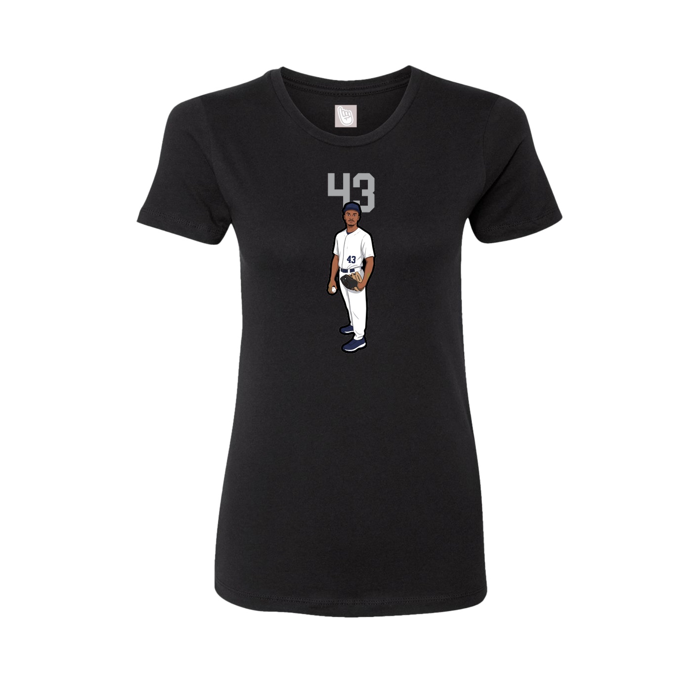 Womens Tee — Number Top in Black