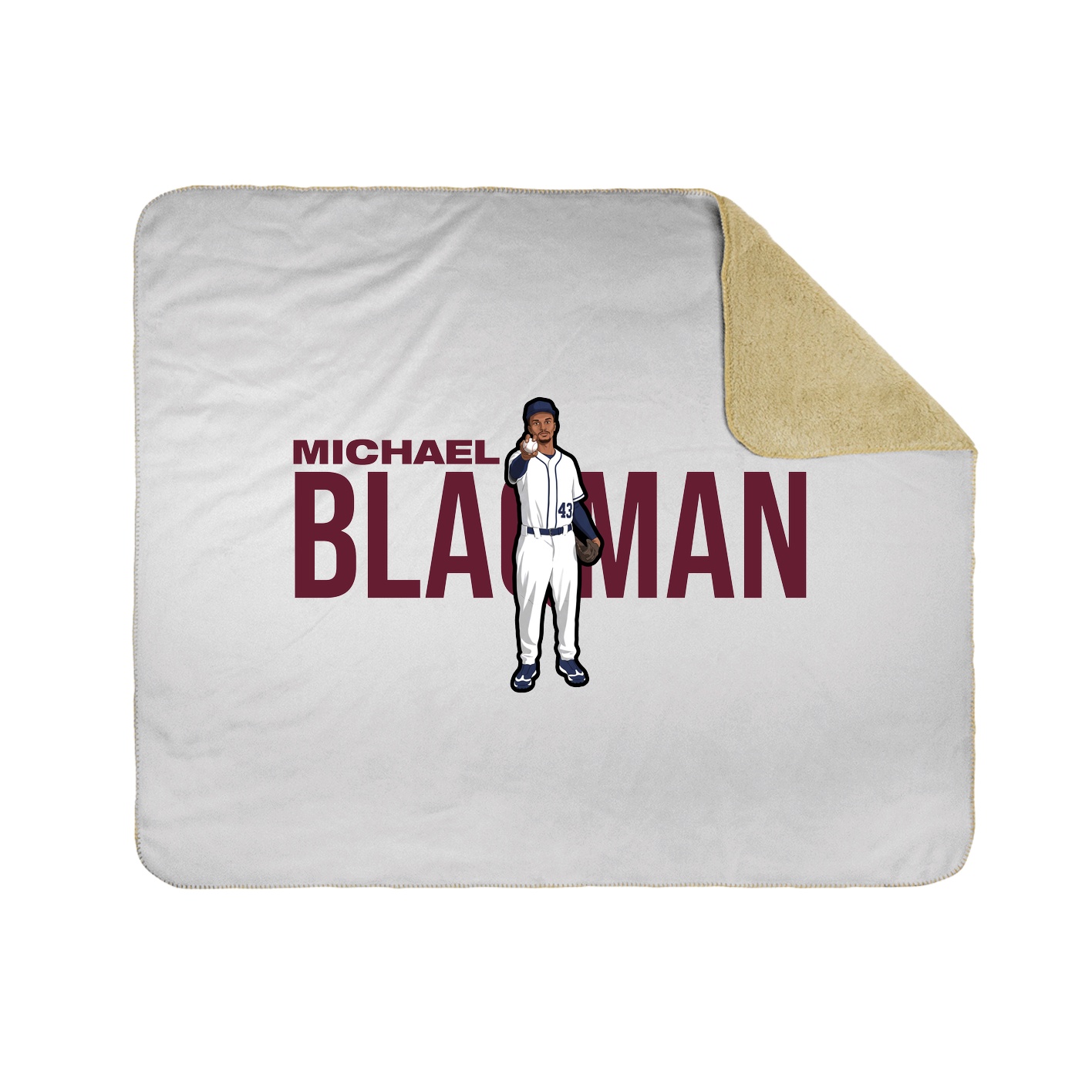 Throw Blanket — Player Name in White