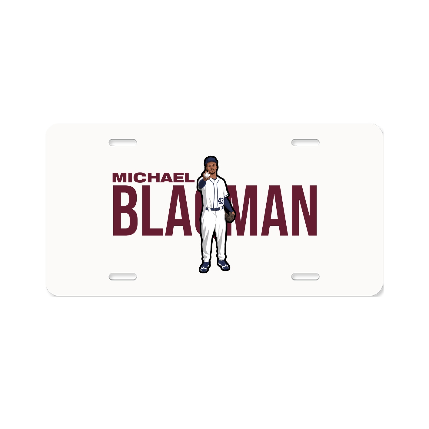 License Plate — Player Name in Classic