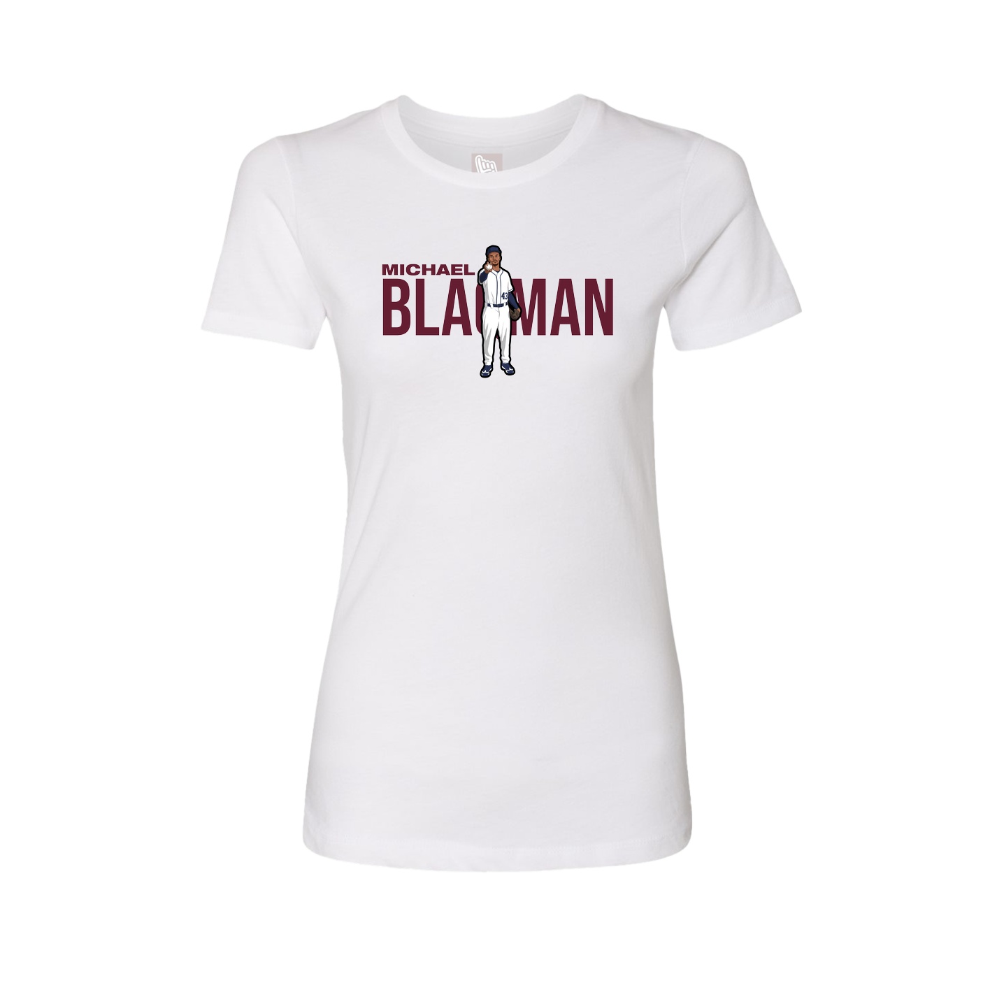 Womens Tee — Player Name in White