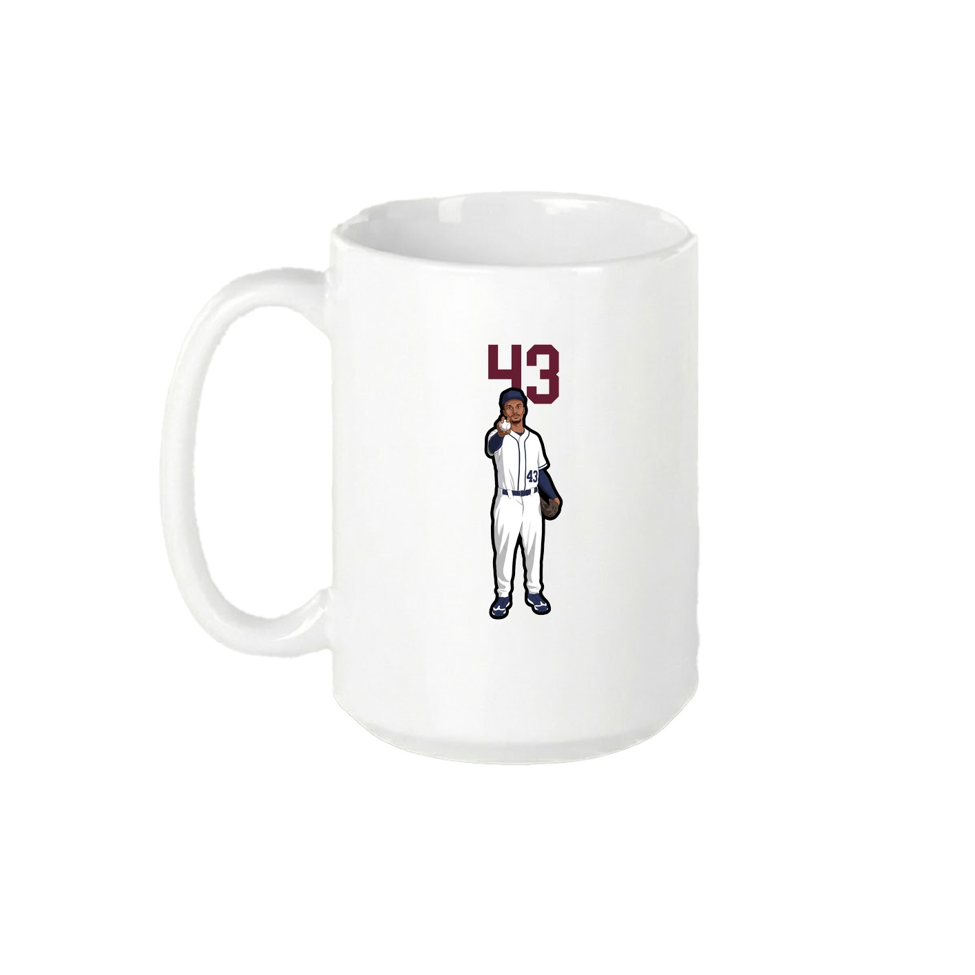 15oz Coffee Mug — Number Top in White