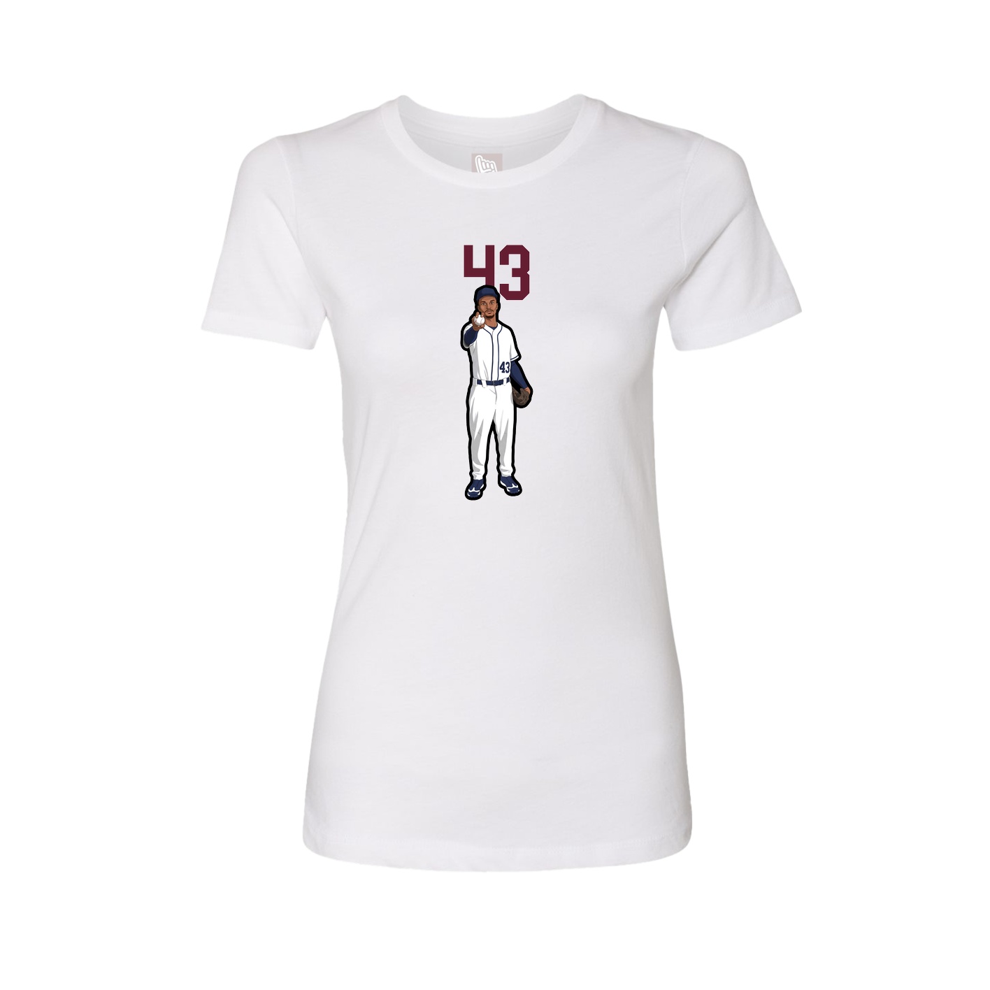 Womens Tee — Number Top in White