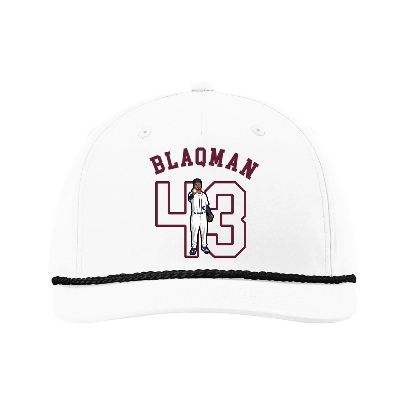 Five-Panel Classic Rope Cap — Shirsey Arch in White