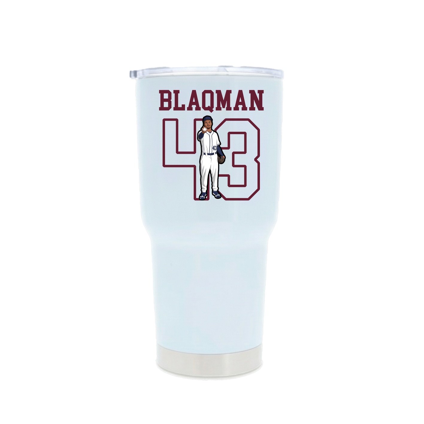 30oz Stainless Steel Tumbler — Shirsey in White