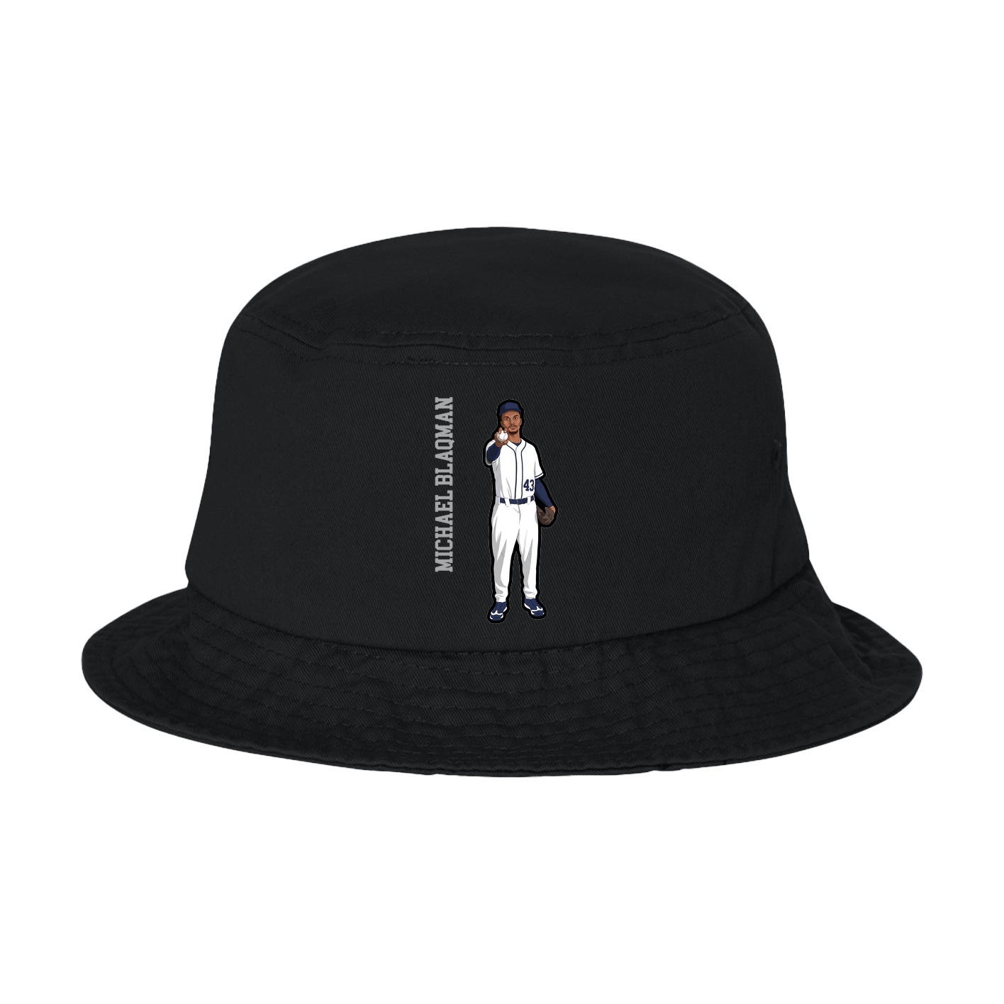 Bucket Cap — Name Vertical in Black