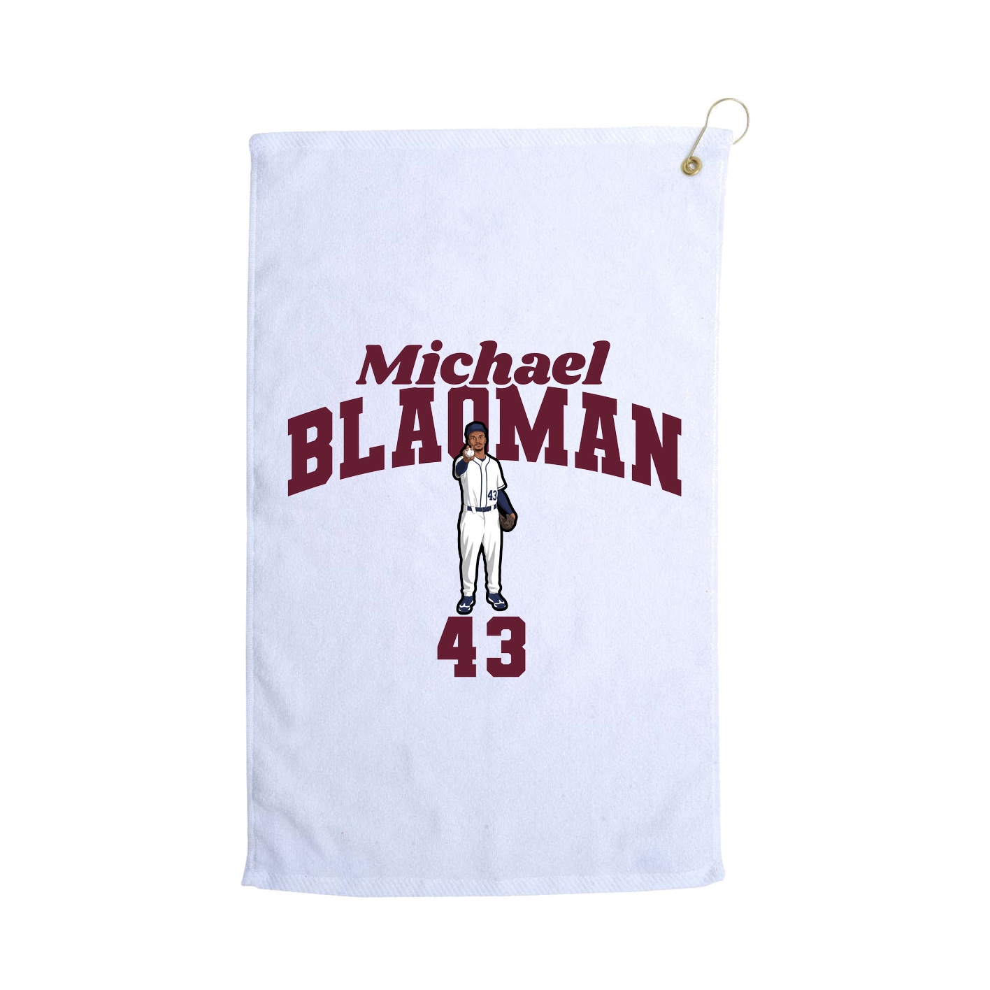 Golf Towel — Signature Arch in White