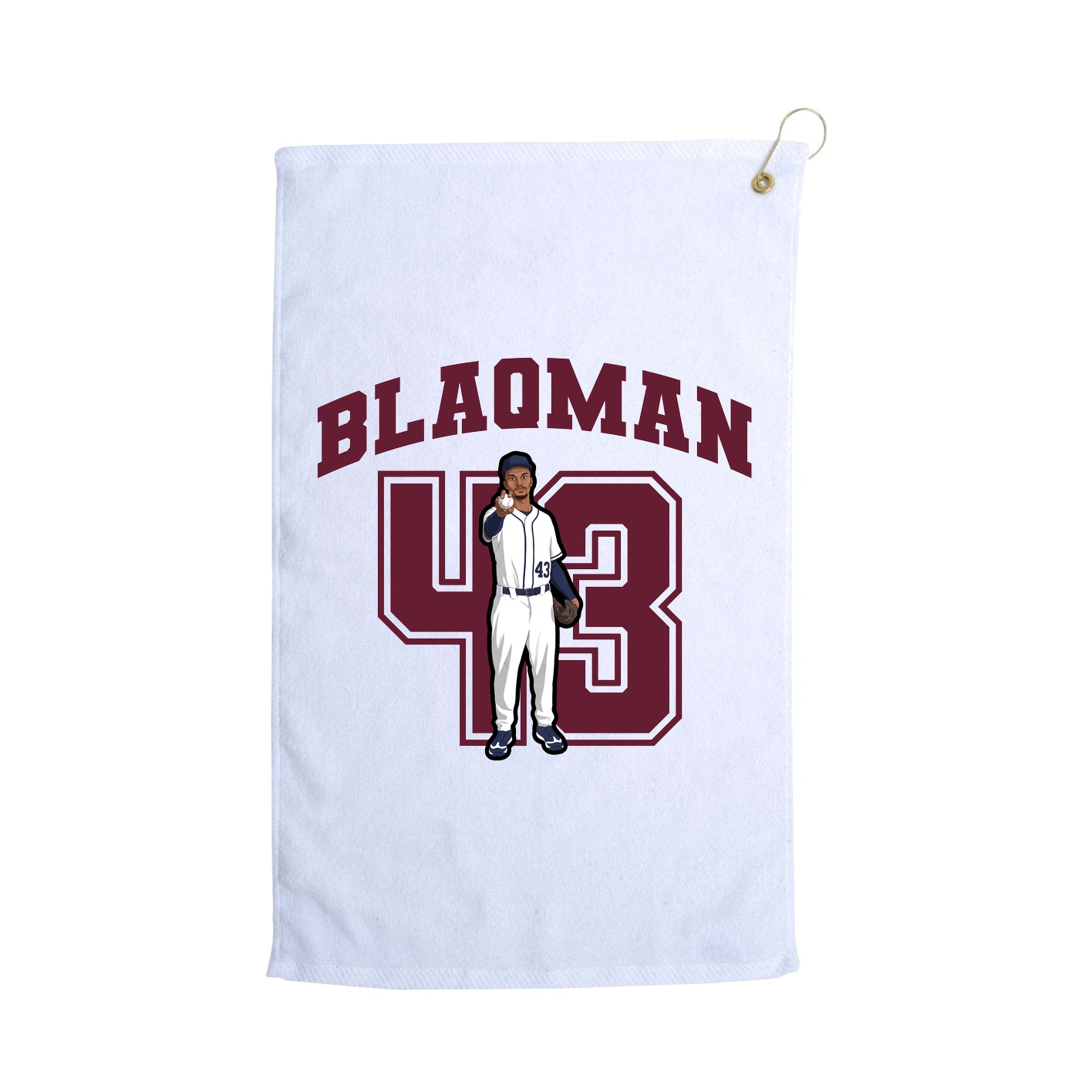 Golf Towel — Number in White