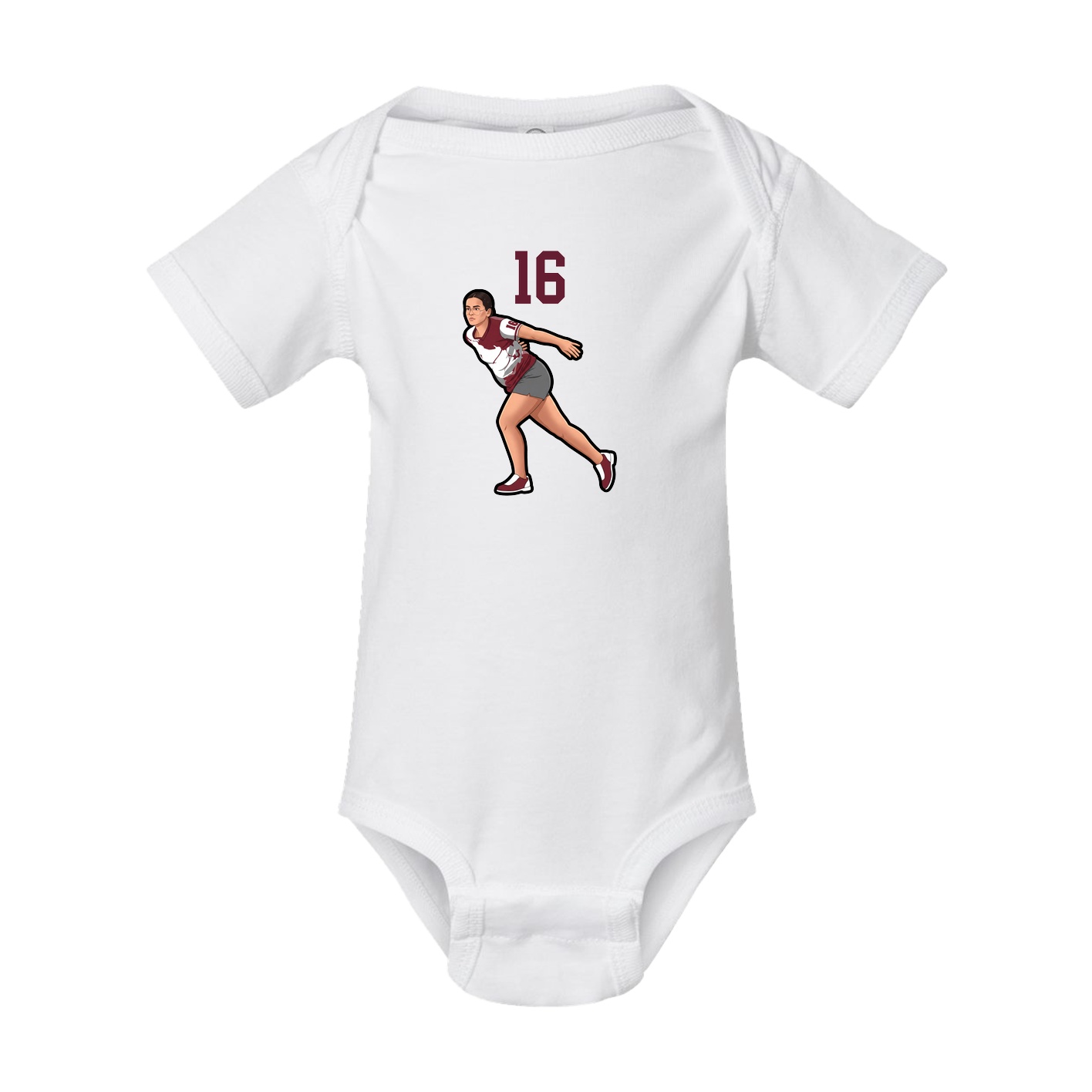 Baby Onesie — Number Top in White