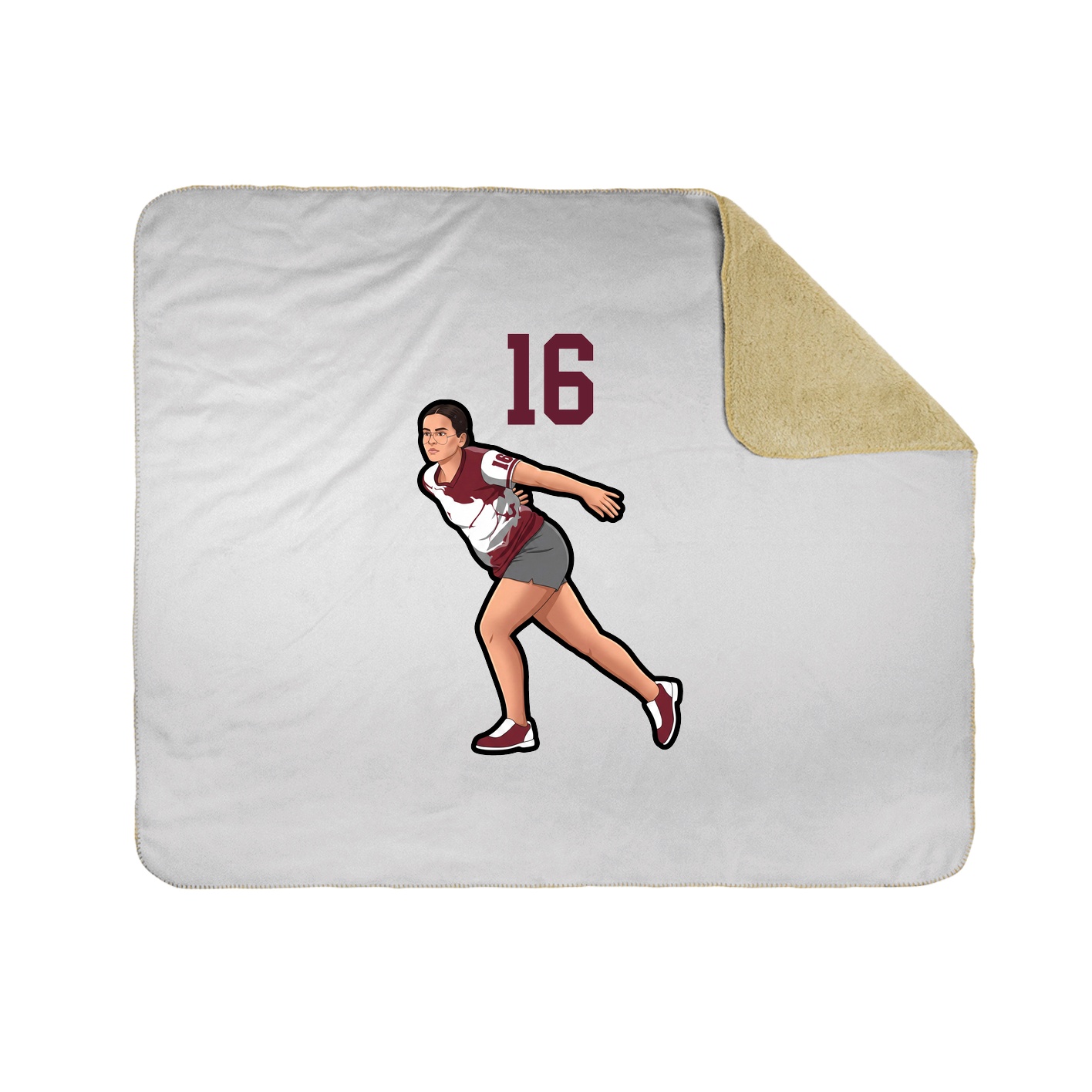 Throw Blanket — Number Top in White