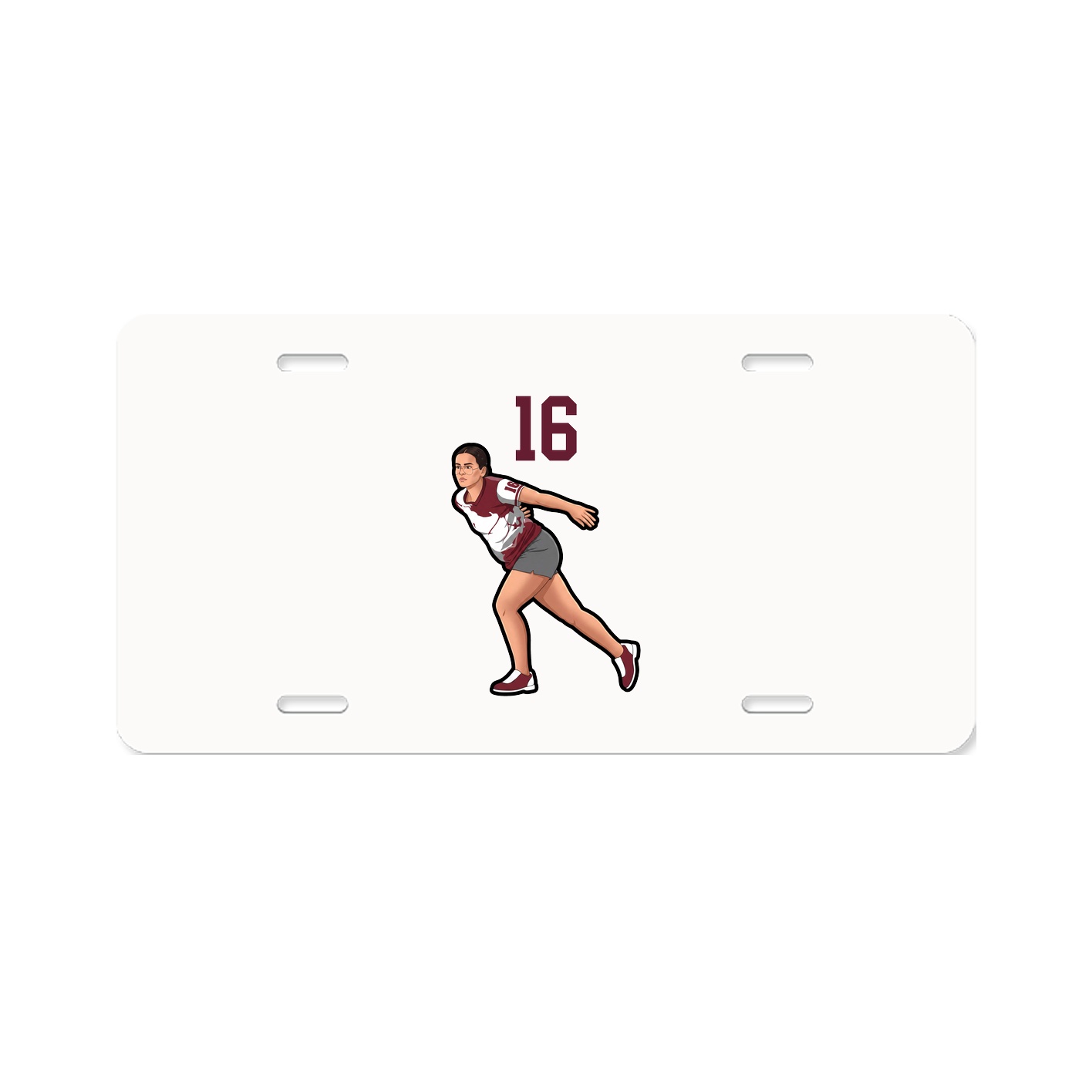License Plate — Number Top in Classic
