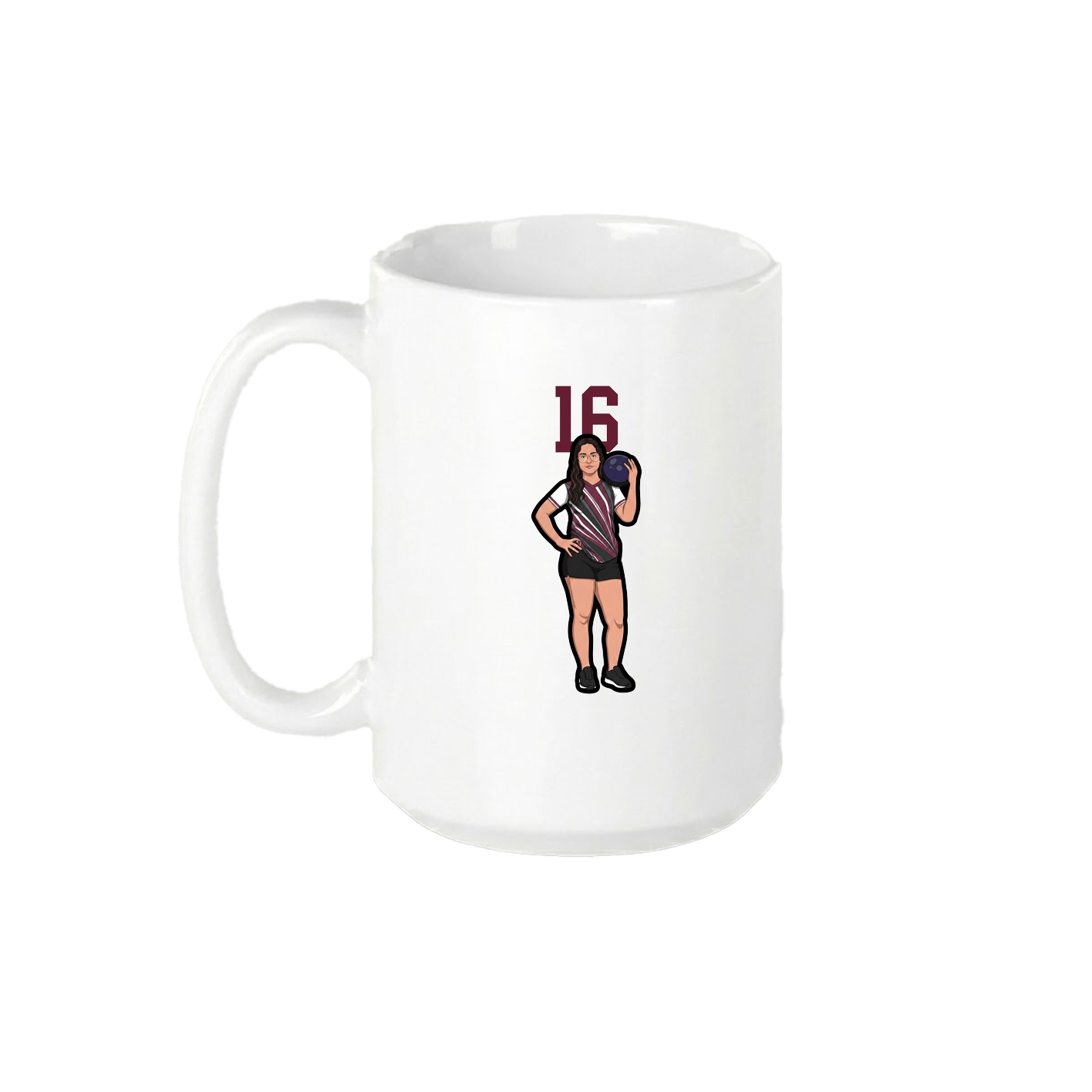15oz Coffee Mug — Number Top in White
