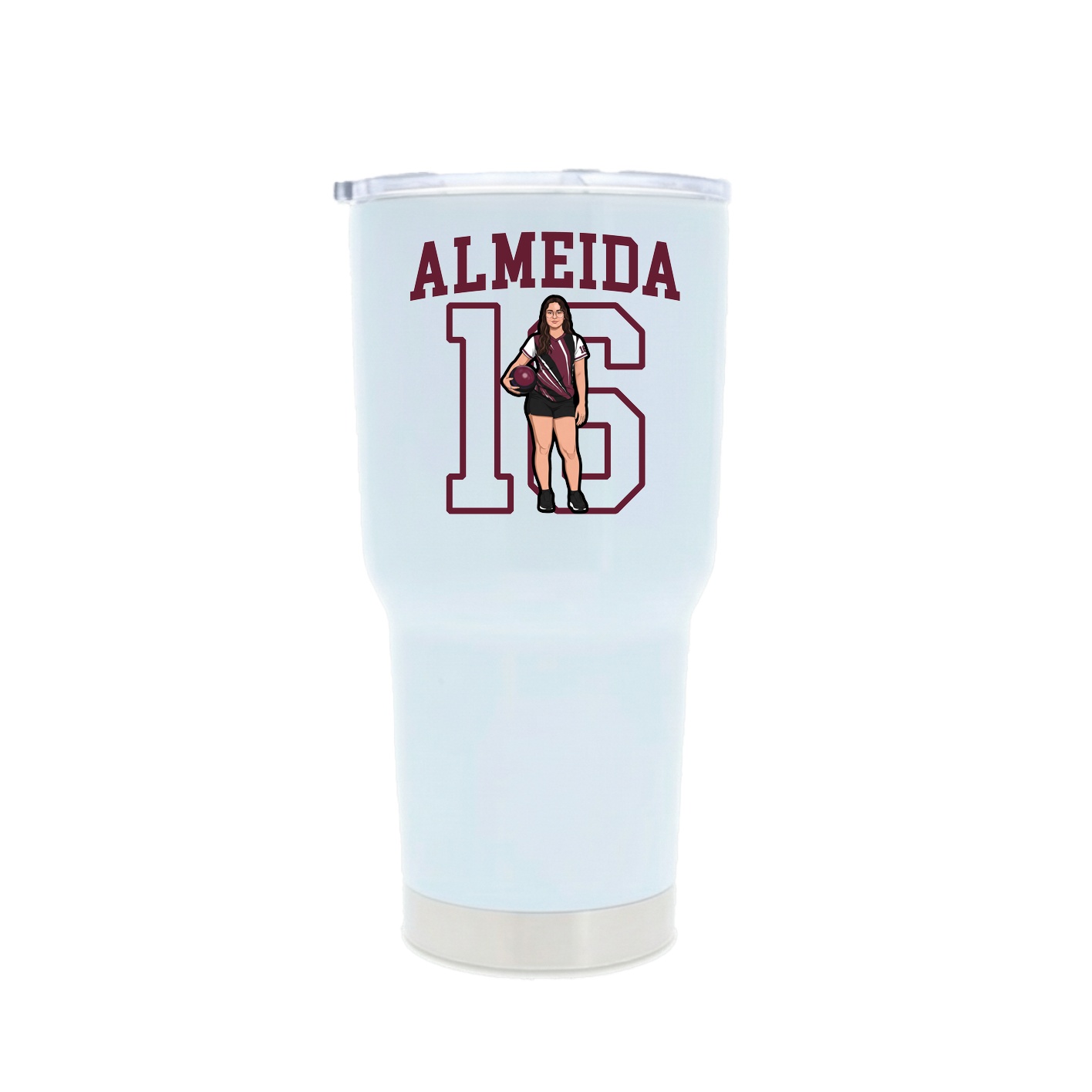 30oz Stainless Steel Tumbler — Shirsey in White