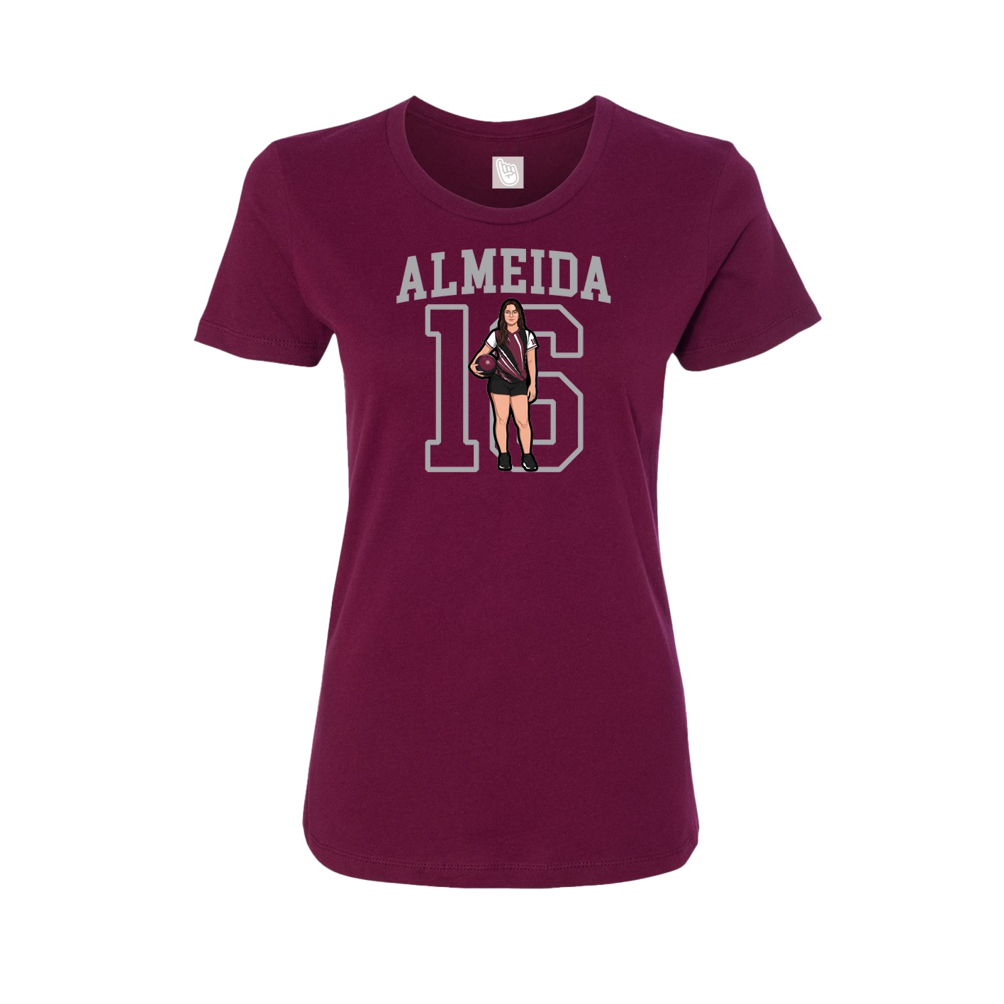Fitted Women's Tee — Shirsey in Maroon