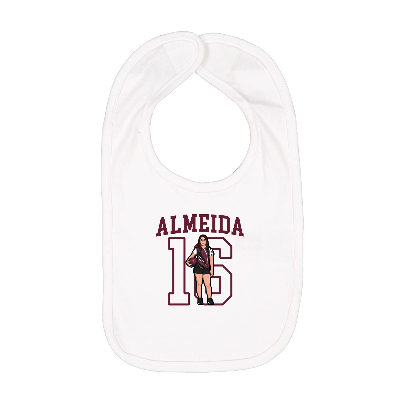 Infant Bib — Shirsey in White