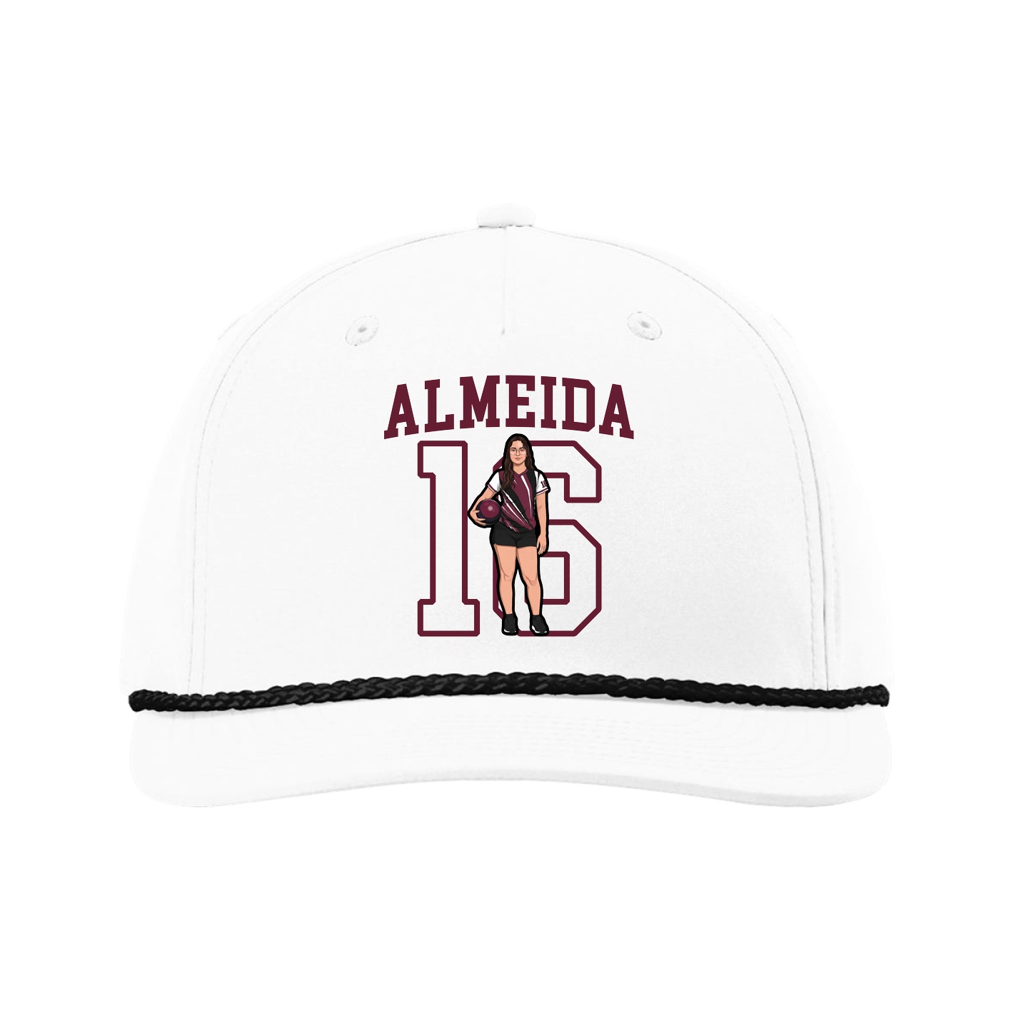 Five-Panel Classic Rope Cap — Shirsey in White