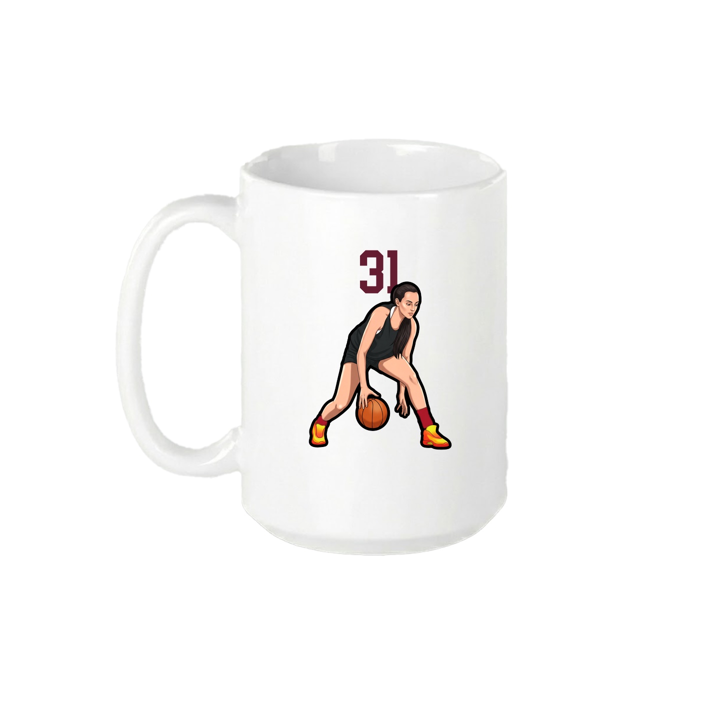 15oz Coffee Mug — Number Top in White