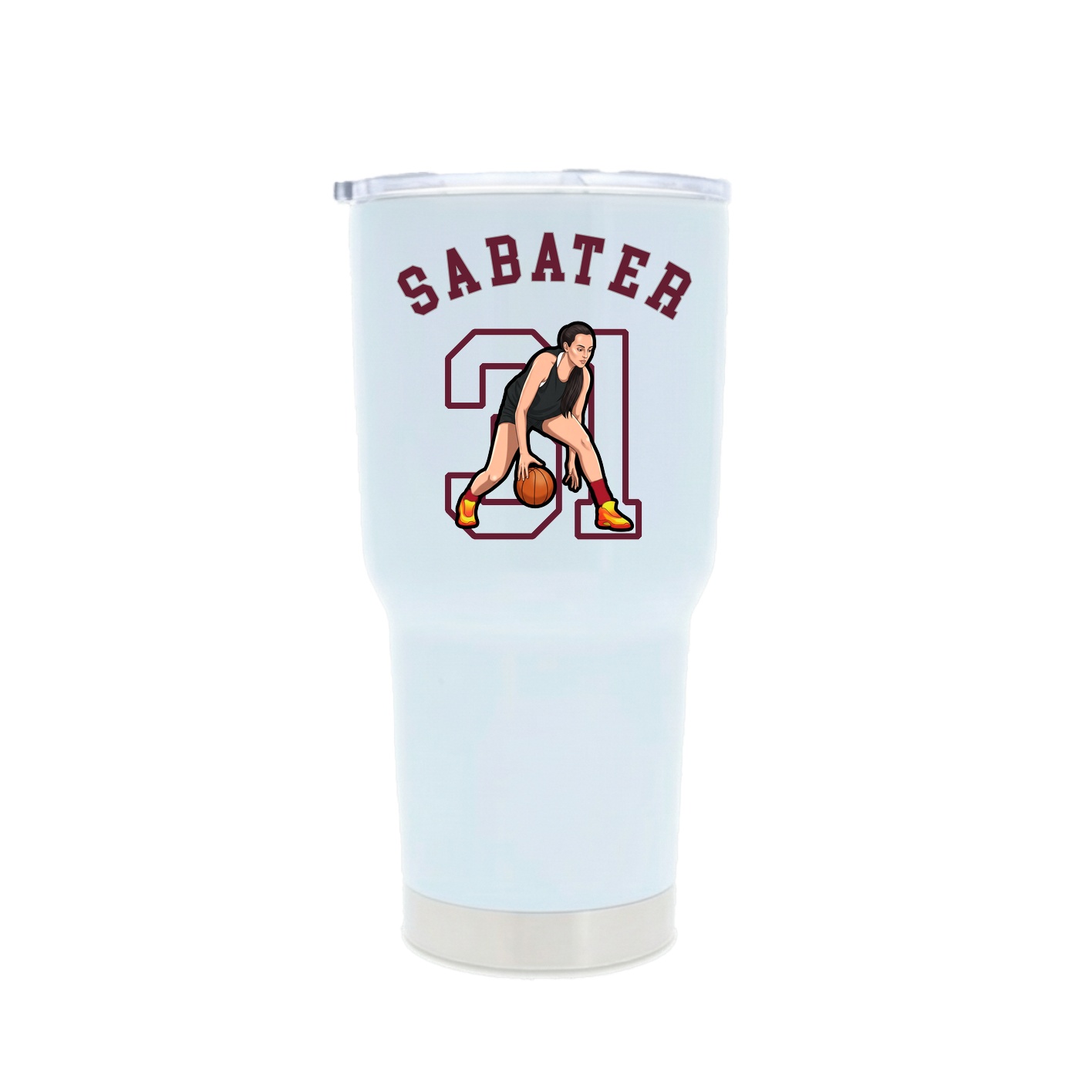 30oz Stainless Steel Tumbler — Shirsey Arch in White