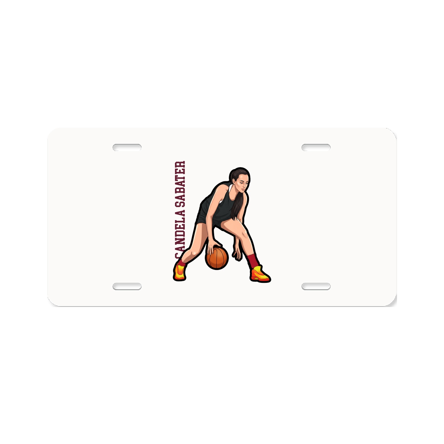 License Plate — Name Vertical in Classic