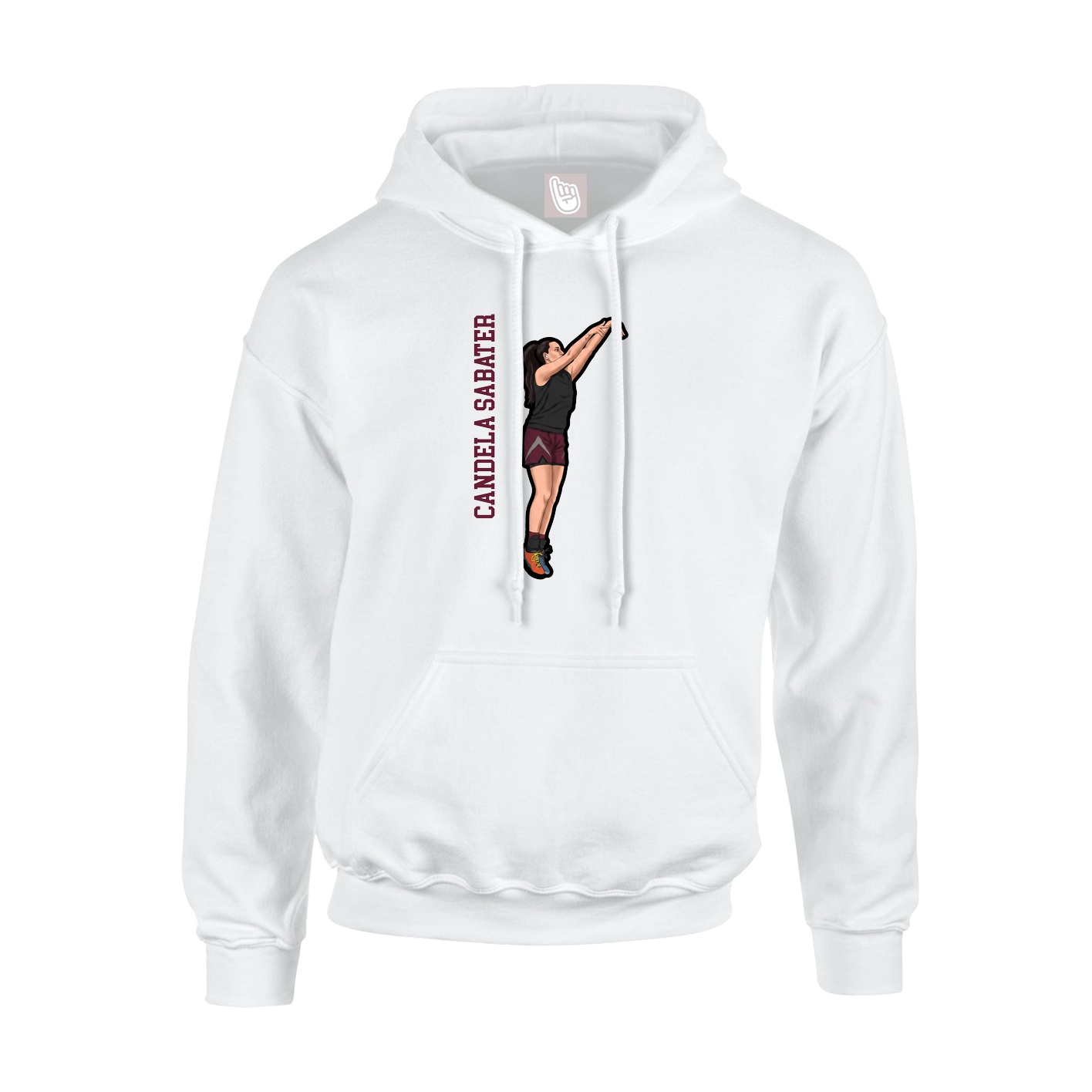 Hoodie — Name Vertical in White