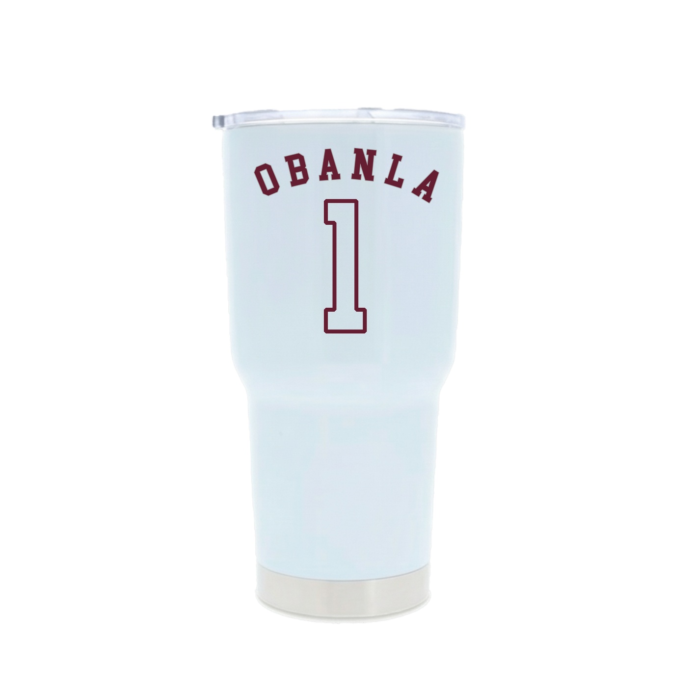 30oz Stainless Steel Tumbler — Shirsey Arch in White