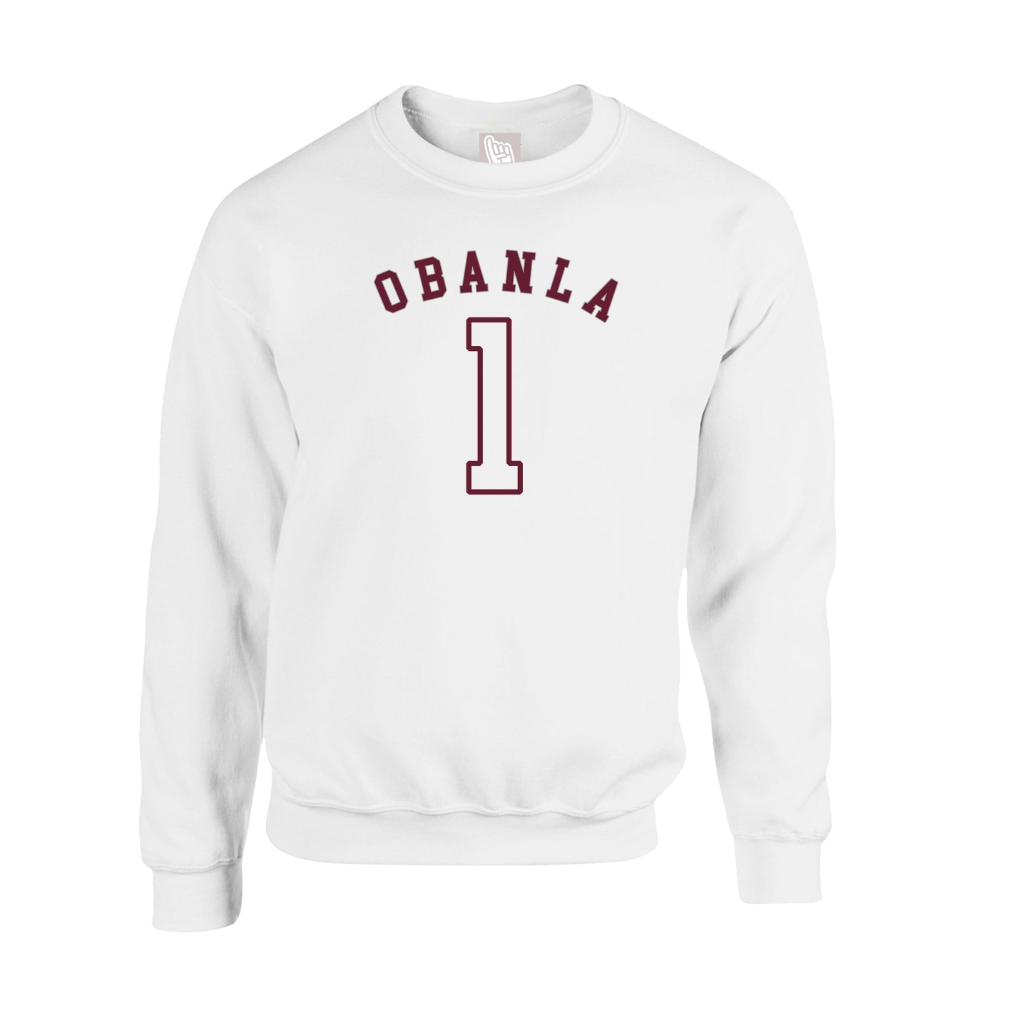 Fleece Crew — Shirsey Arch in White