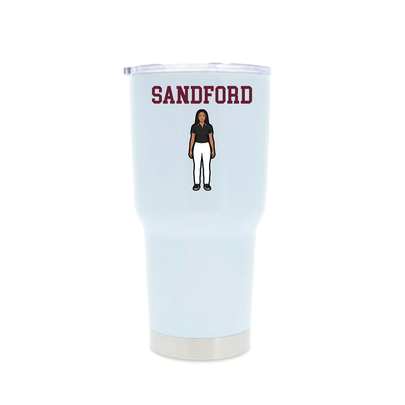 30oz Stainless Steel Tumbler — Shirsey in White