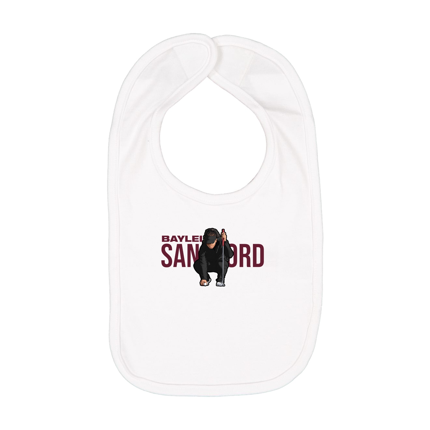 Infant Bib — Player Name in White