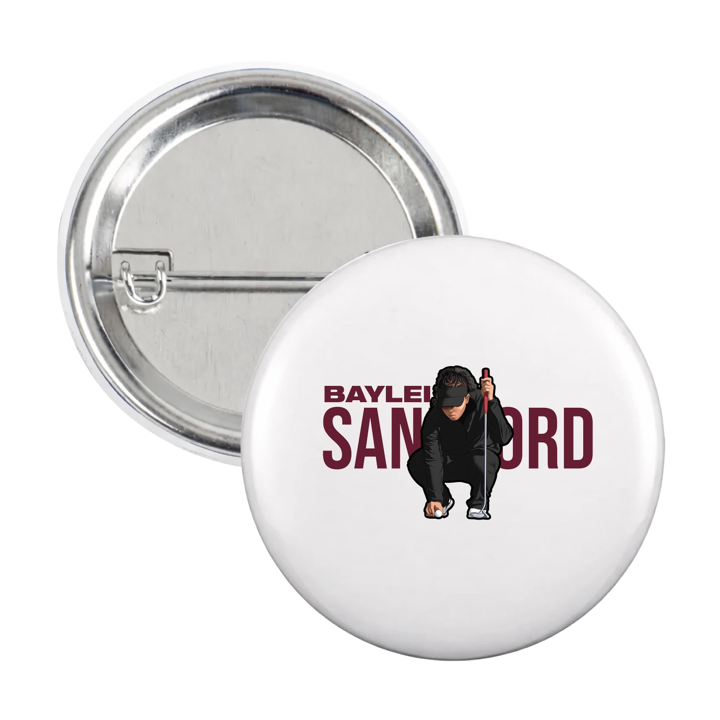 Game Day Button — Player Name in White