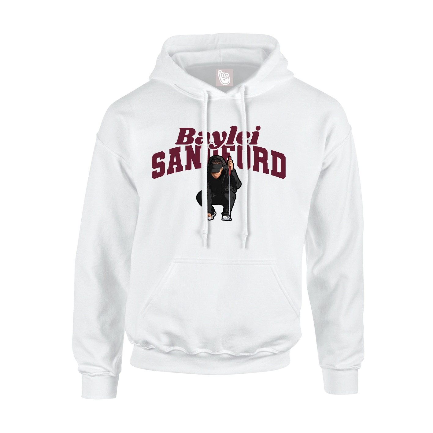 Hoodie — Signature Arch in White