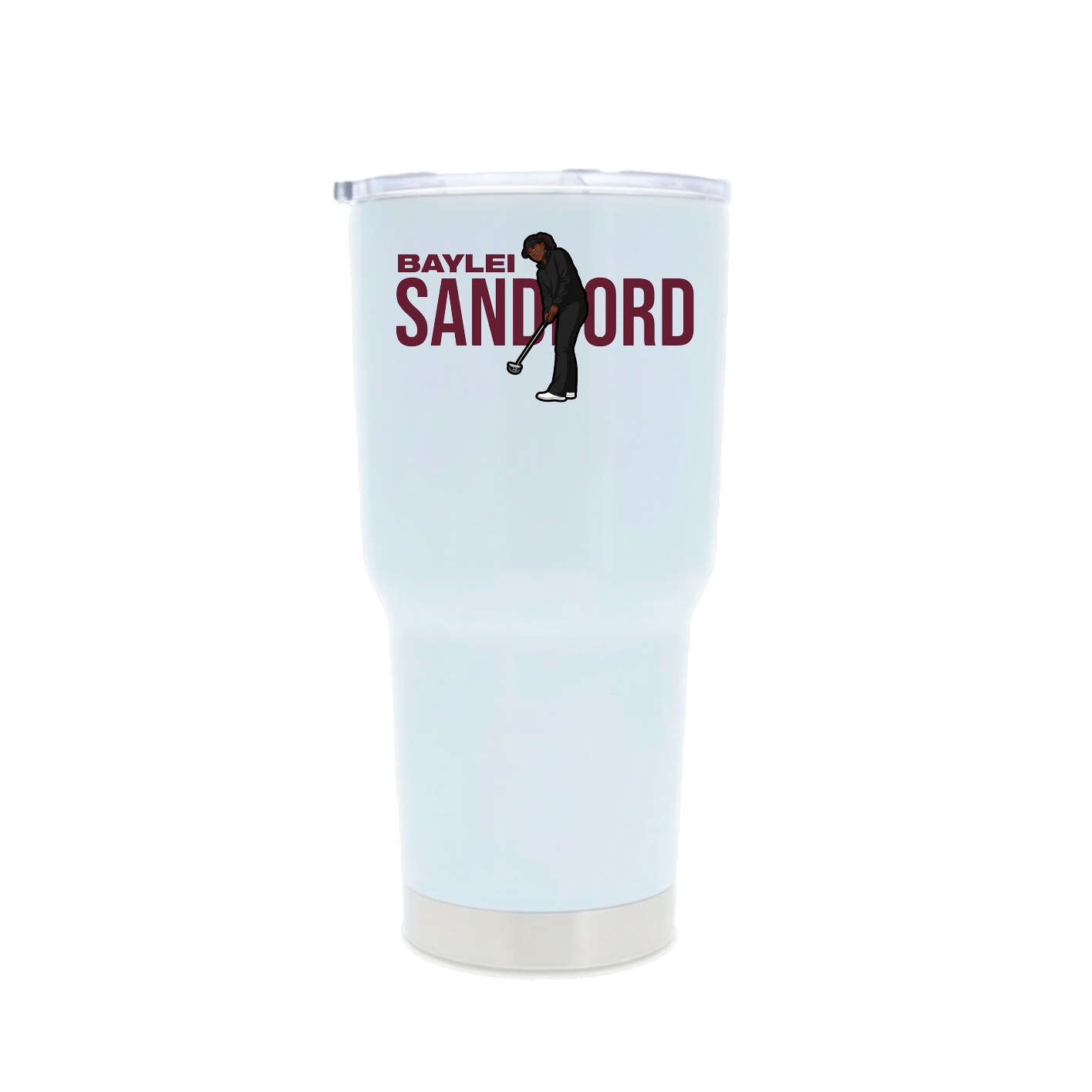 30oz Stainless Steel Tumbler — Player Name in White