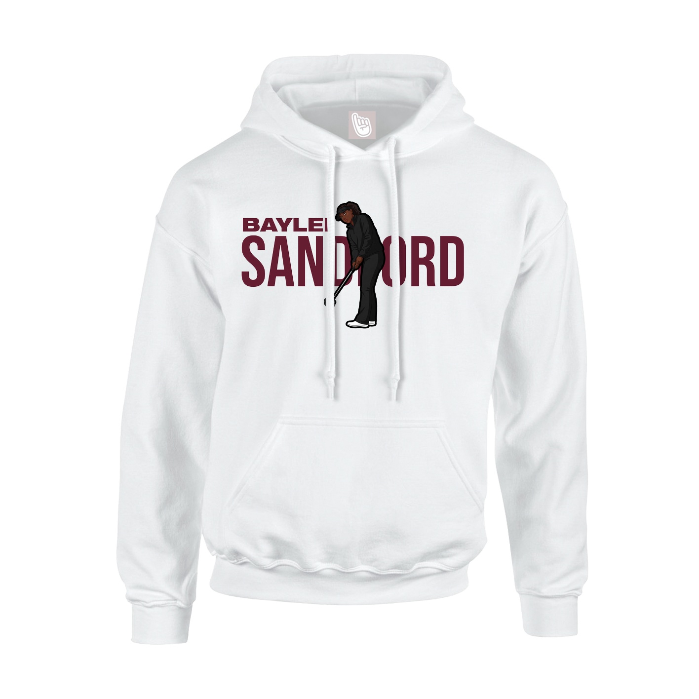 Youth Hoodie — Player Name in White