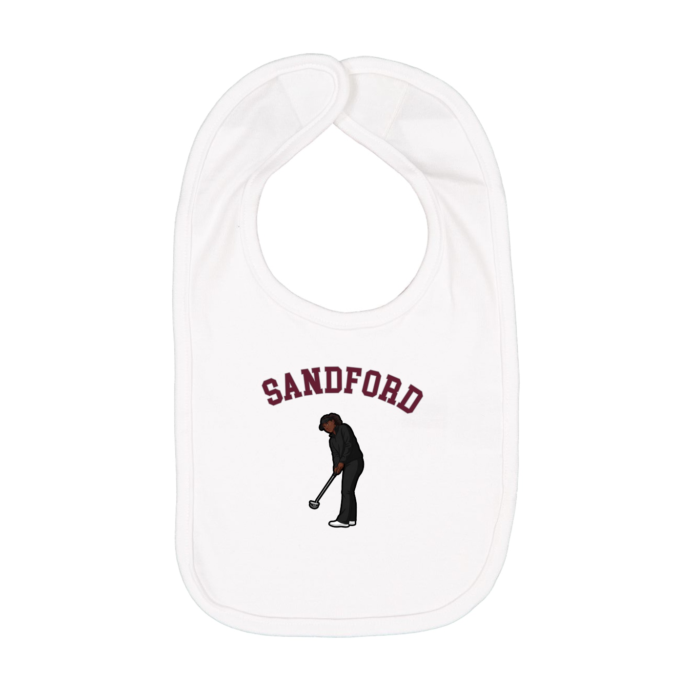 Infant Bib — Shirsey Arch in White