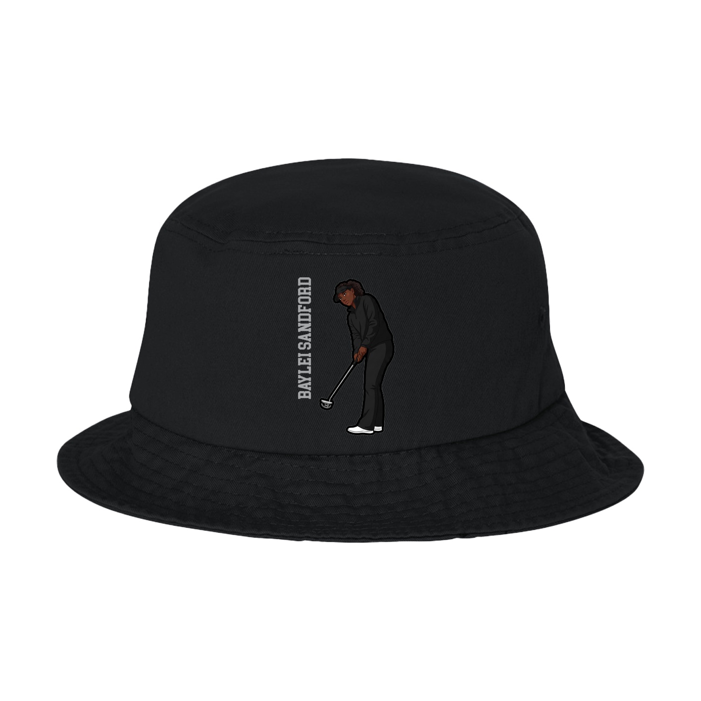 Bucket Cap — Name Vertical in Black