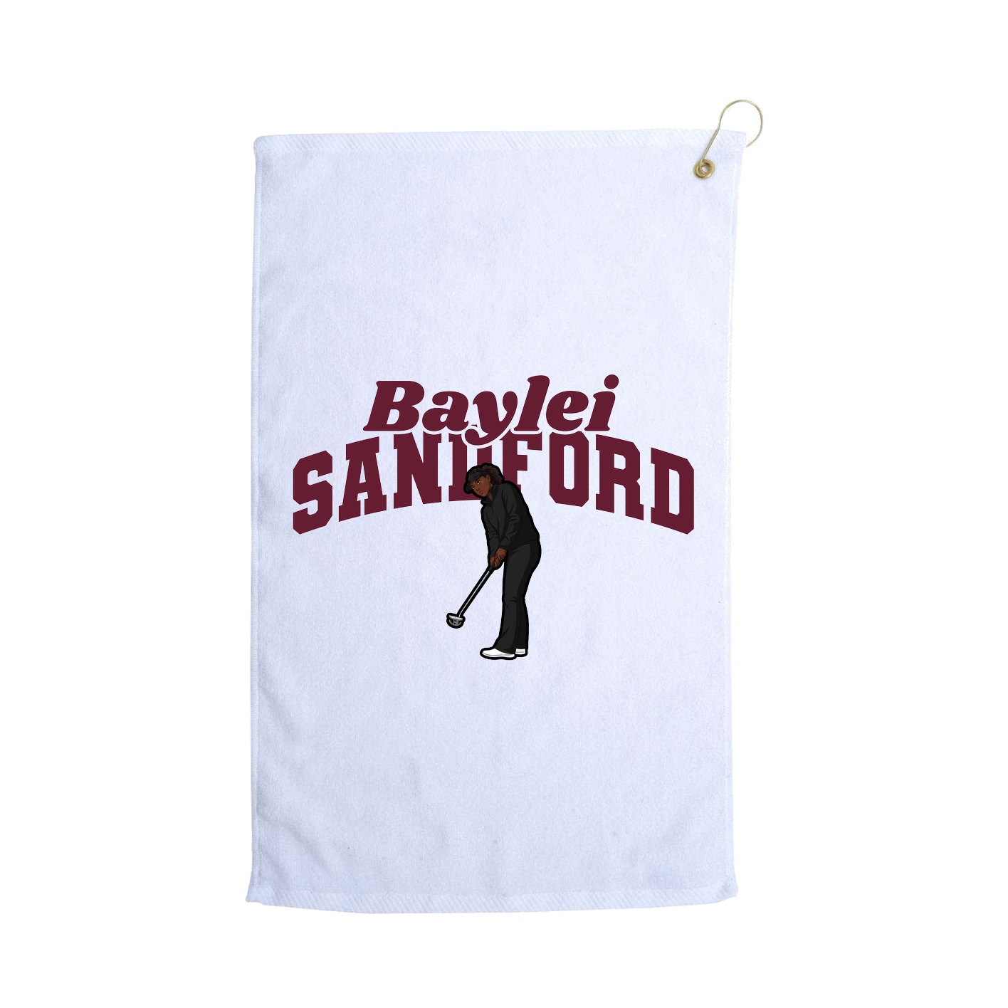 Golf Towel — Signature Arch in White