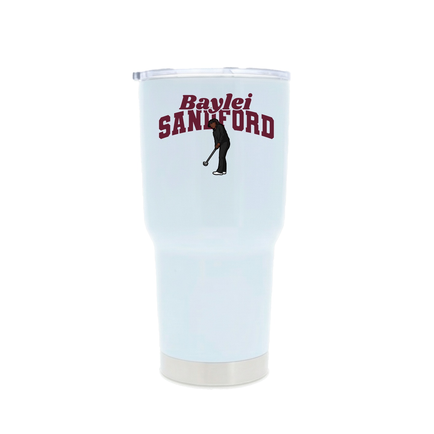 30oz Stainless Steel Tumbler — Signature Arch in White