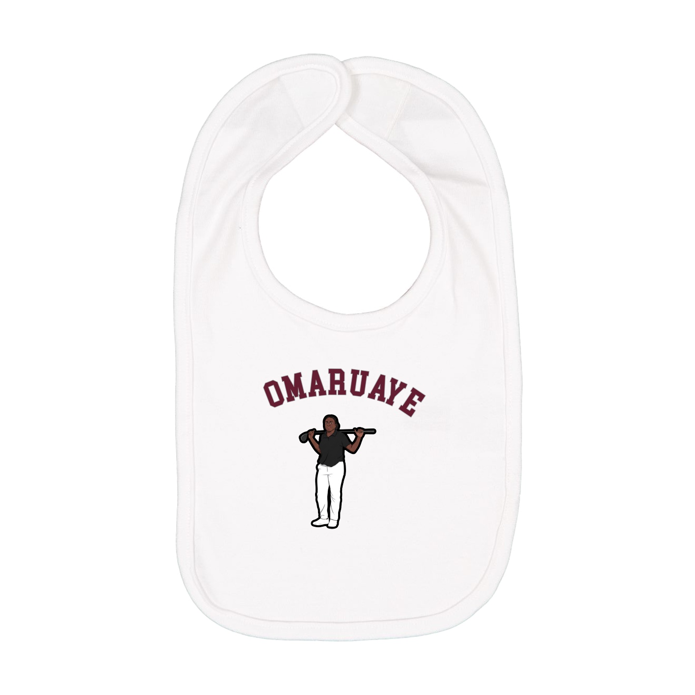 Infant Bib — Shirsey Arch in White