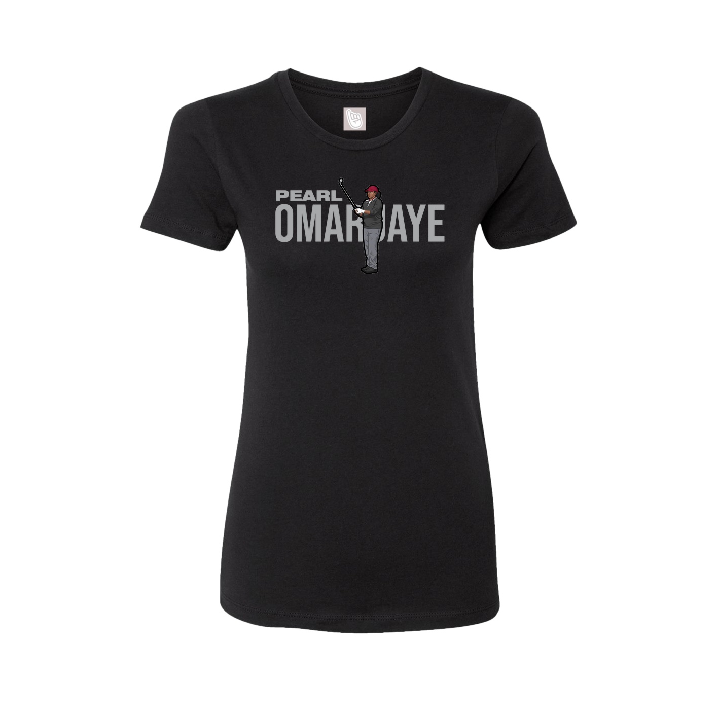 Fitted Women's Tee — Player Name in Black