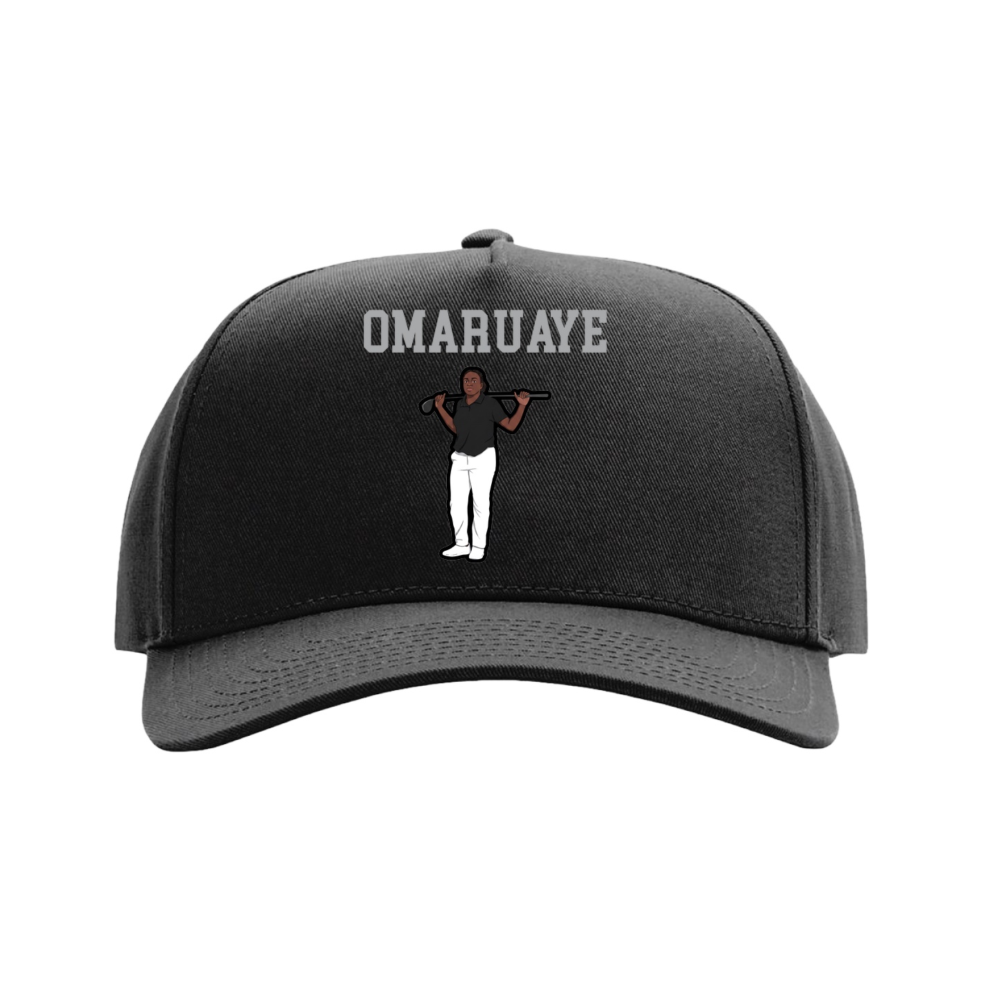 Full Fabric Five-Panel Champ Cap — Shirsey in Black