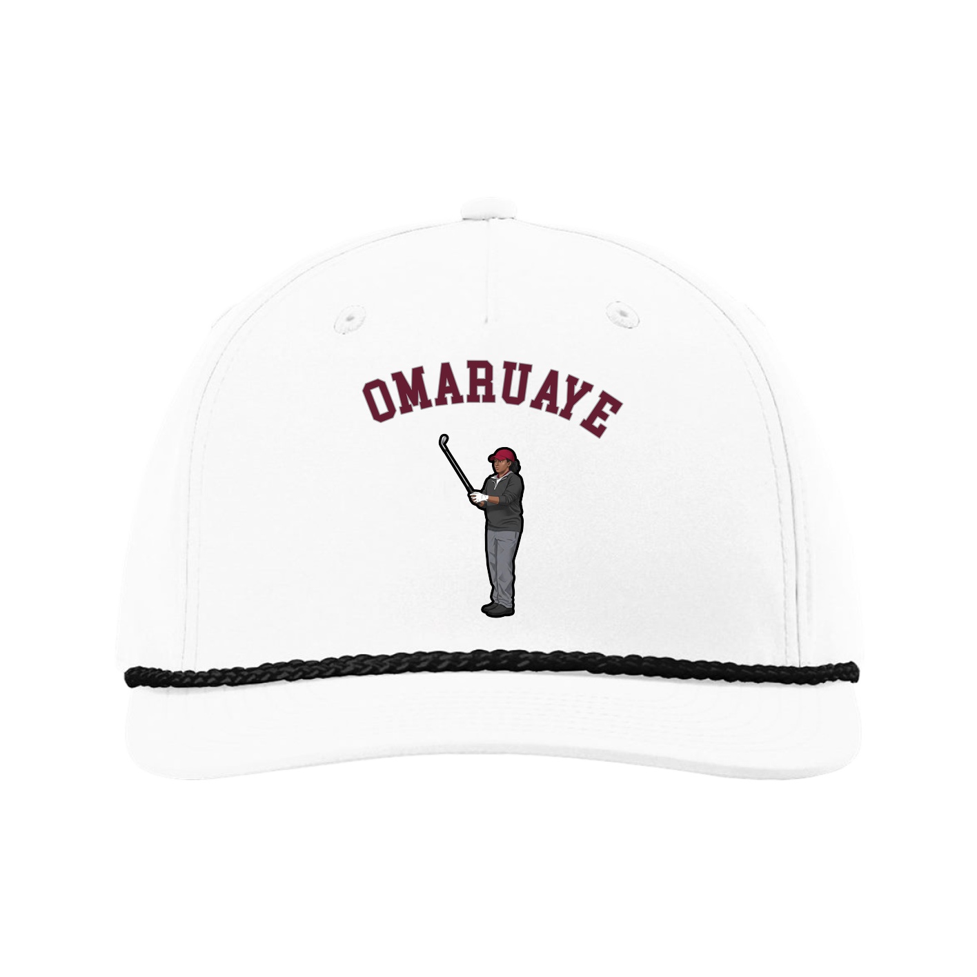 Five-Panel Classic Rope Cap — Shirsey Arch in White