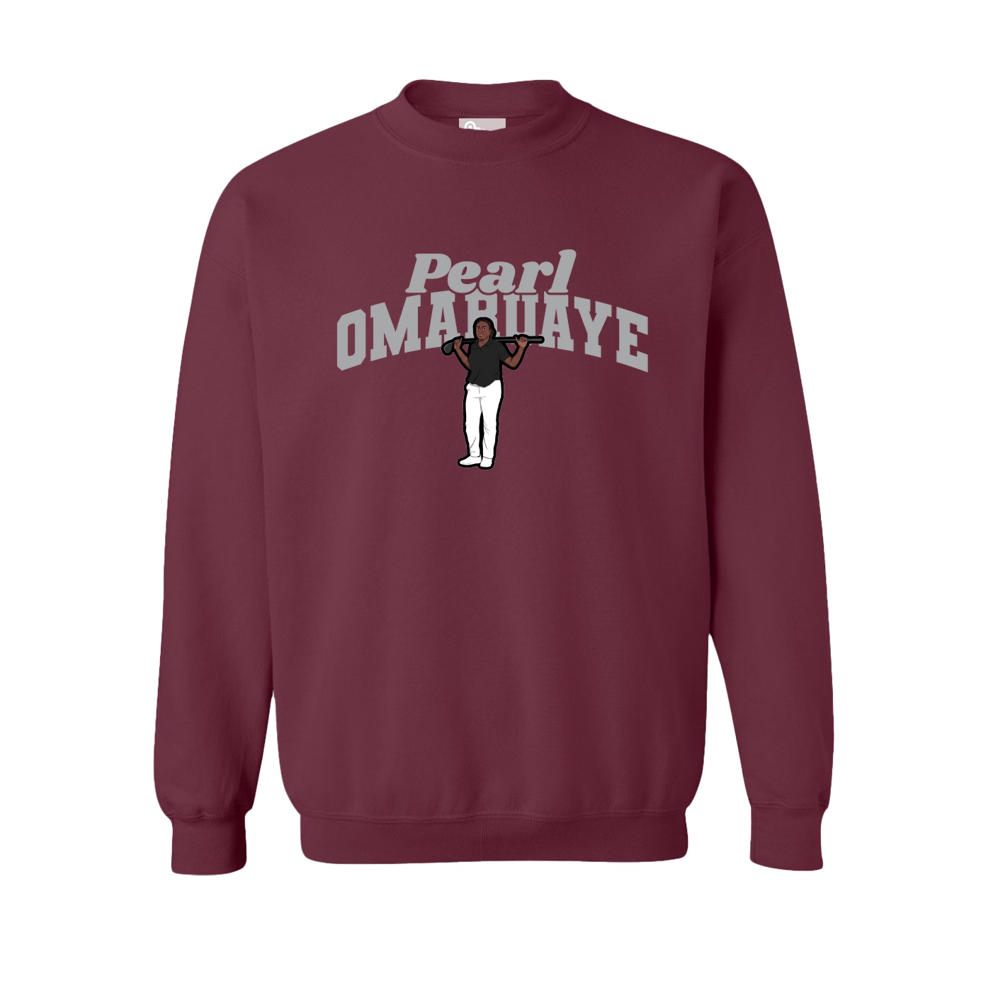 Fleece Crew — Signature Arch in Maroon